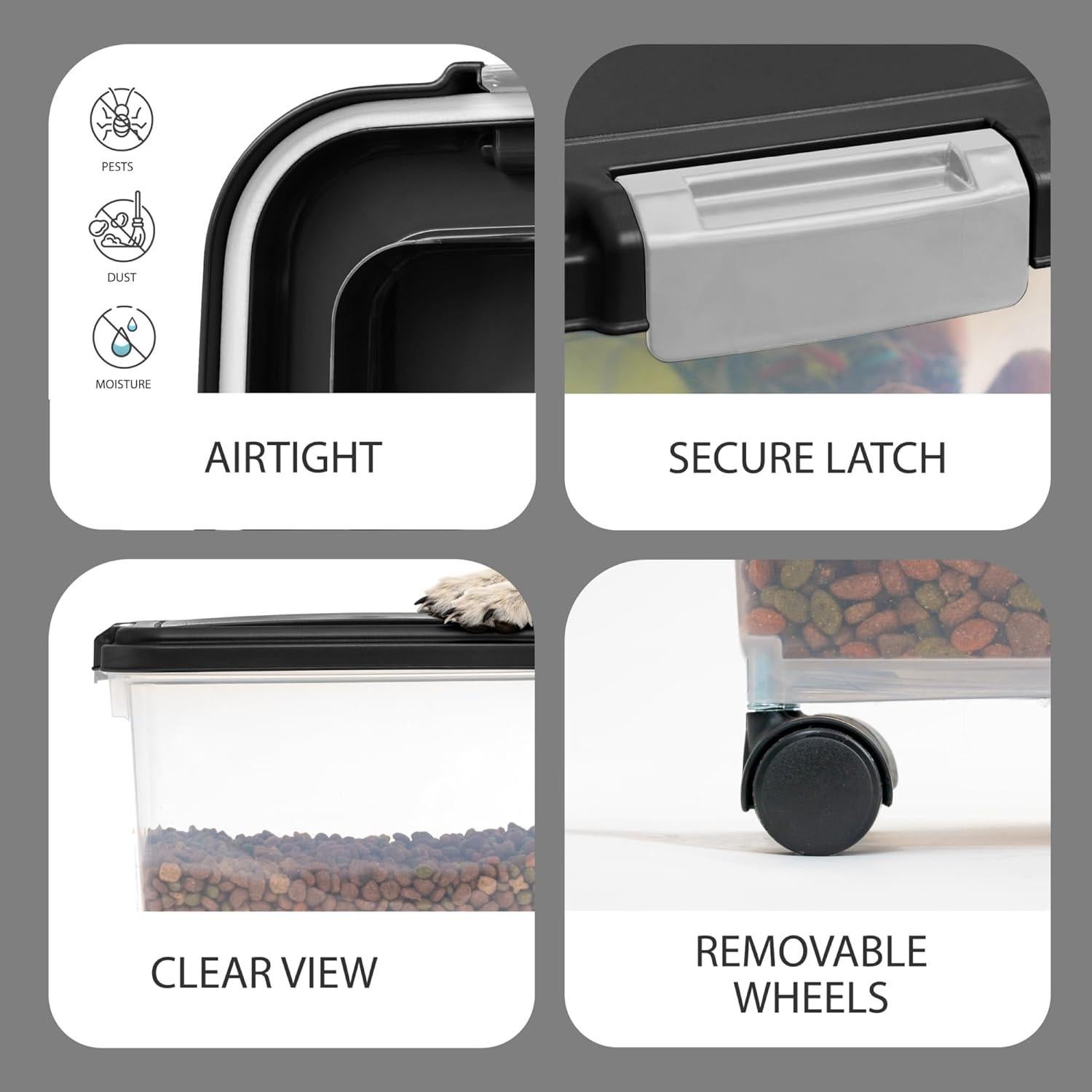 Contenedor de Almacenamiento de Comida para Perros IRIS 30 y 11 lbs