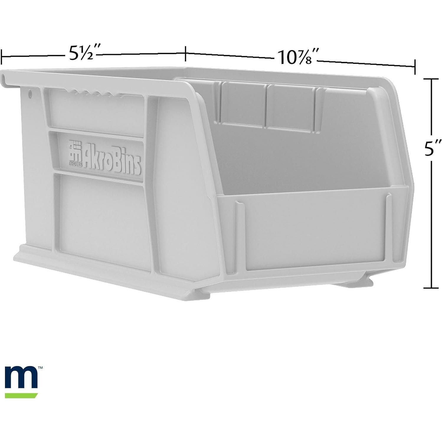 Bins de Almacenamiento Apilables Akro-Mils 30230, 12 Piezas