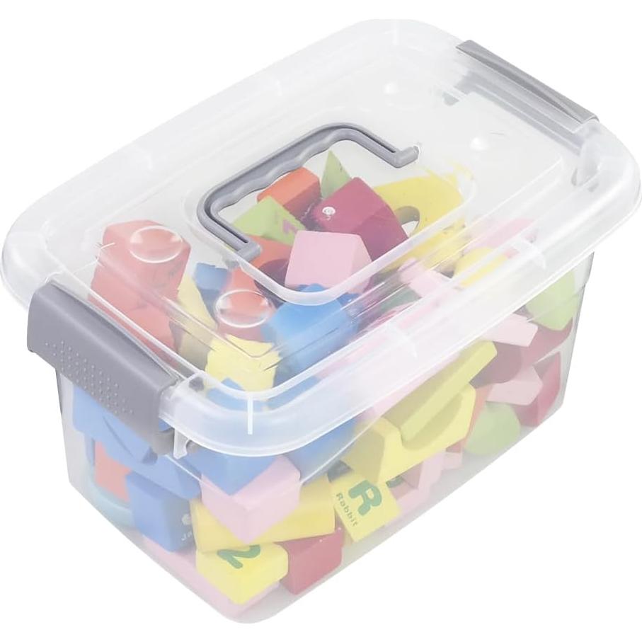 Paquete de 6 cajas de almacenamiento Minekkyes 5L gris