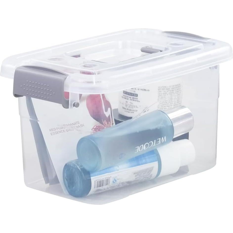 Paquete de 6 cajas de almacenamiento Minekkyes 5L gris