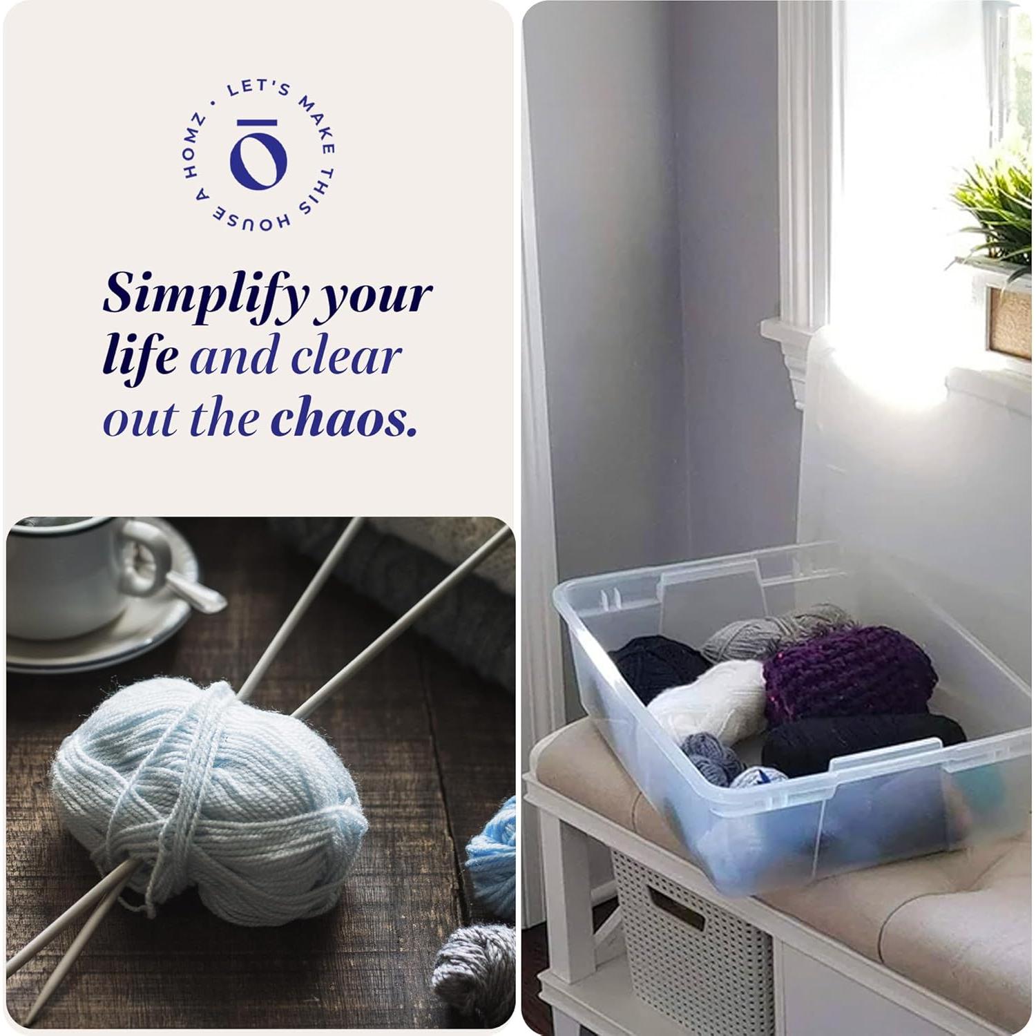 Contenedores de Almacenamiento HOMZ 28QT 2 Paquete Transparentes