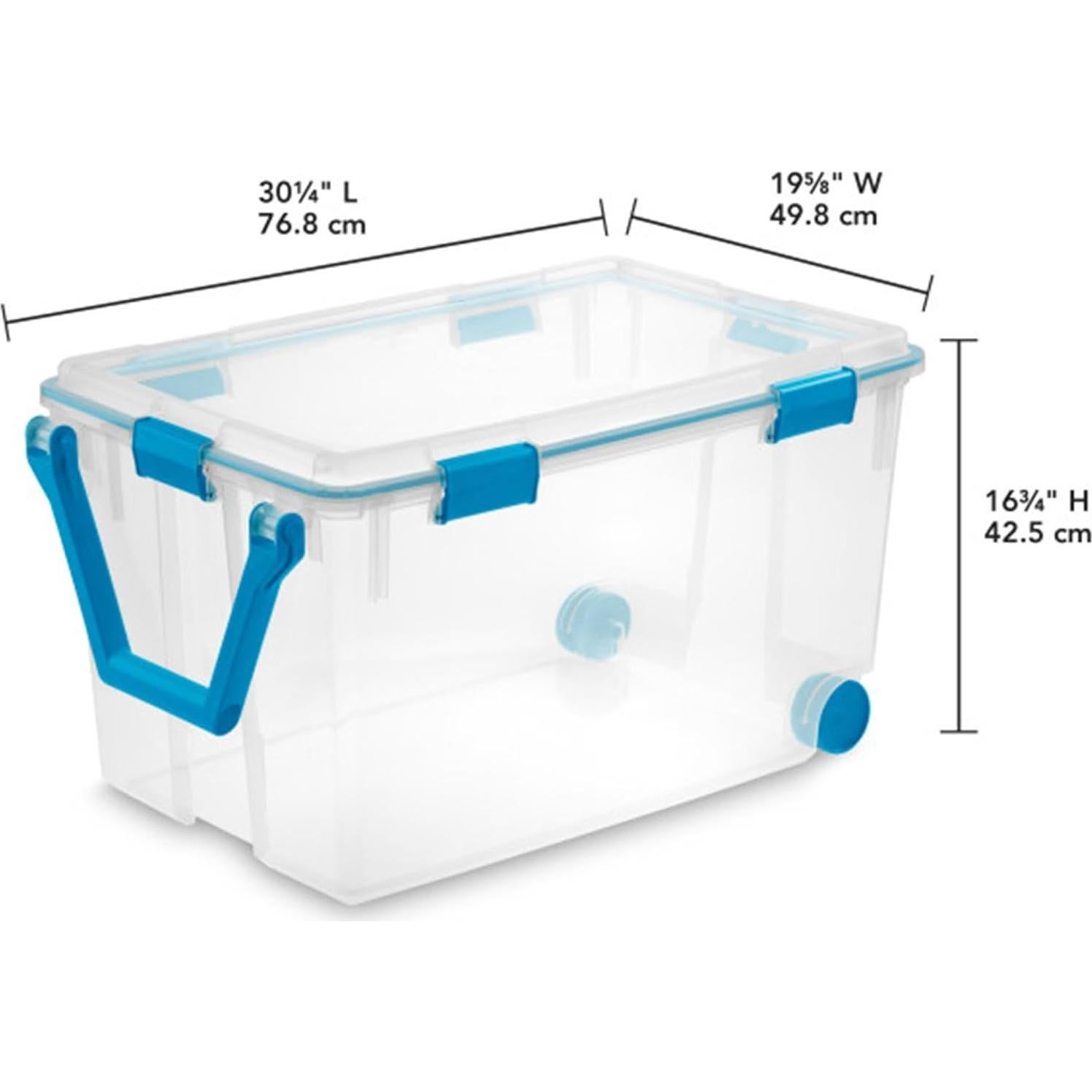 Caja de Almacenamiento Sterilite 120 Qt con Ruedas y Tapa