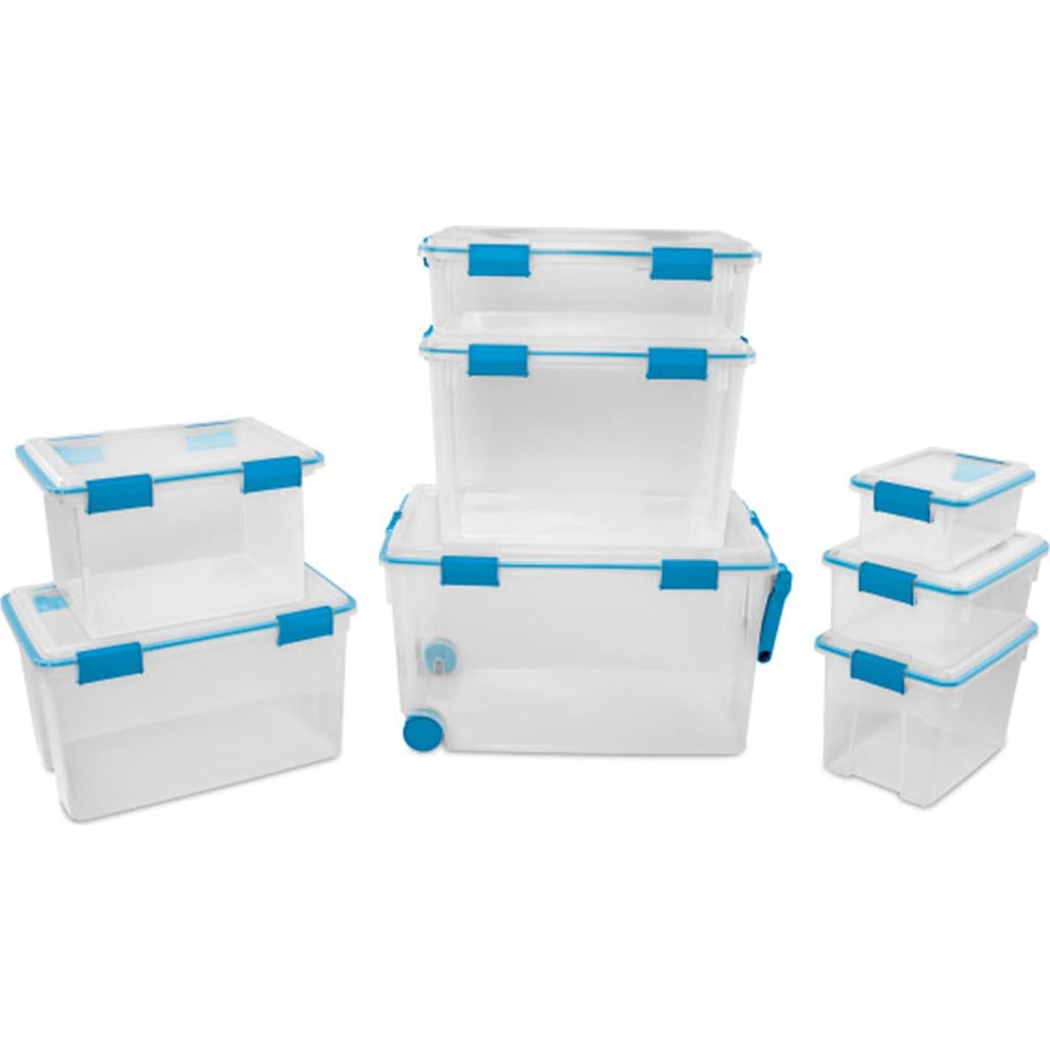 Caja de Almacenamiento Sterilite 120 Qt con Ruedas y Tapa