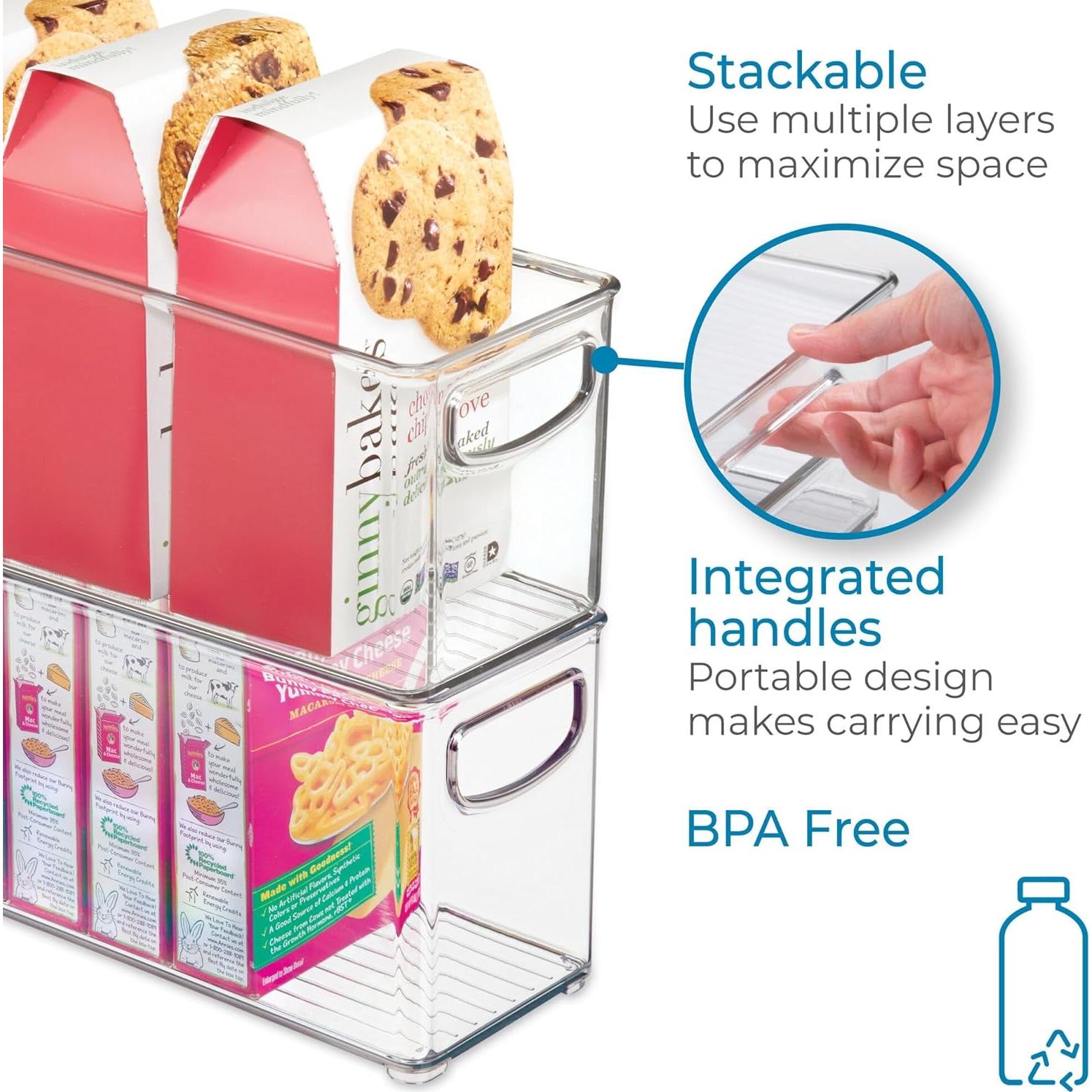 Set de 4 Contenedores Apilables iDesign para Cocina 25,4 cm