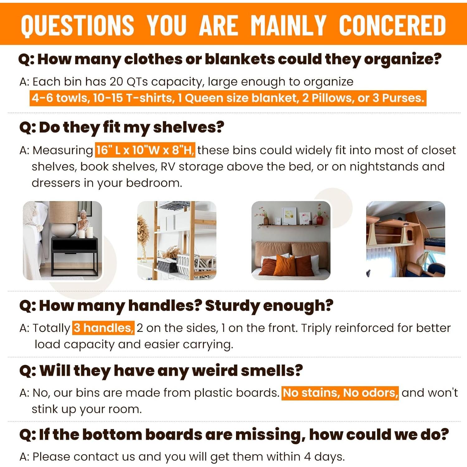 Cestas Organizadoras Criusia 4 Pack Grandes Gris 40x25x20 cm