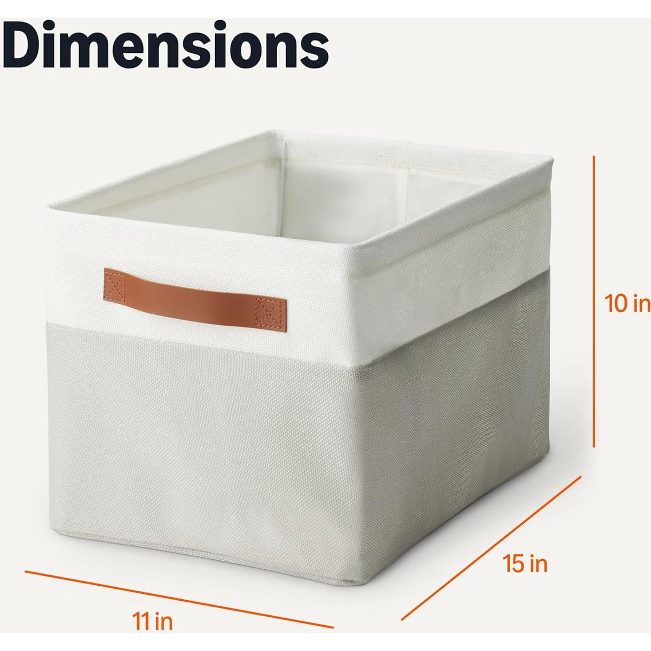 Cajas de Almacenamiento Plegables Amazon Basics Lino 3 Pzas