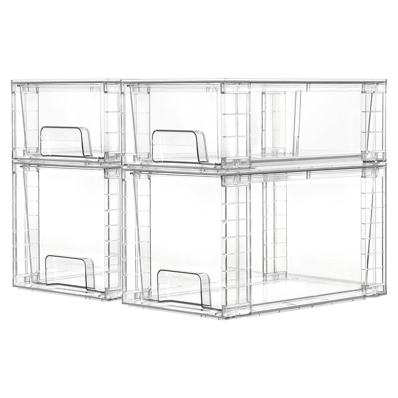 Cajones de Almacenamiento Apilables Vtopmart 4 Piezas Acrílico