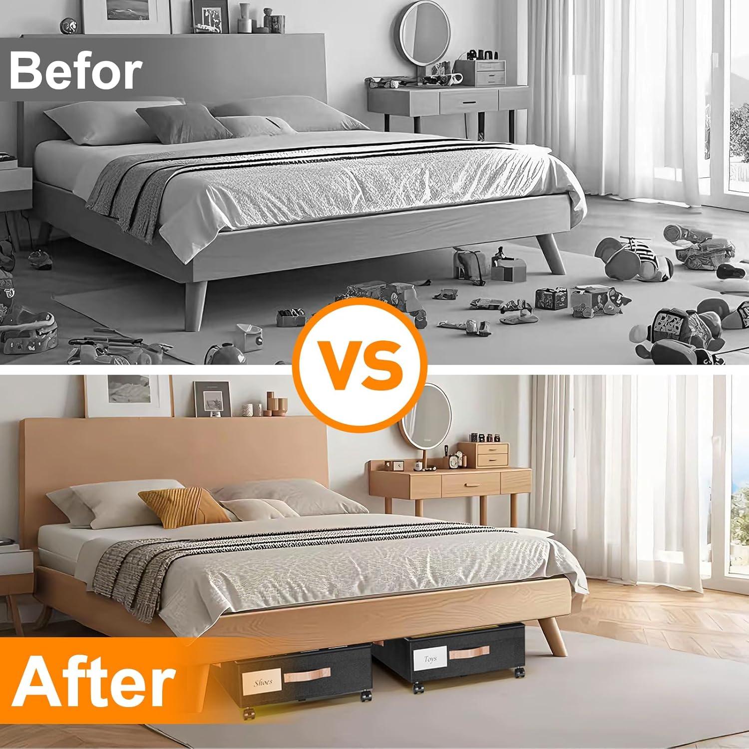 Contenedores de Almacenamiento Bajo la Cama LESHZHEN 2 Pzas