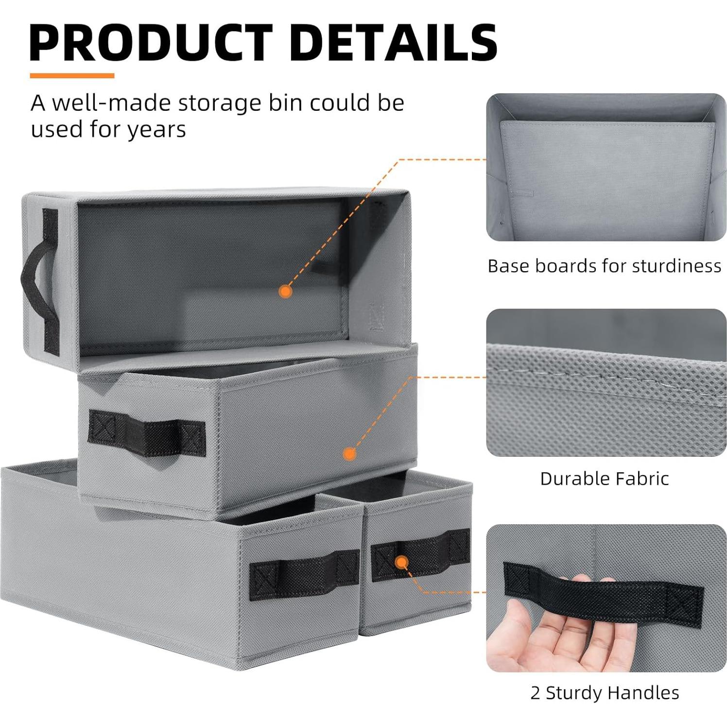 Cestas de Almacenamiento Criusia 6 Paquete 27,9x12,7 cm