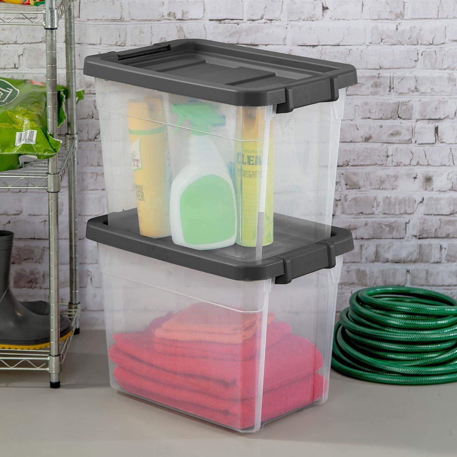 Caja Apilable Modular Transparente Sterilite 30QT 45,72x32cm