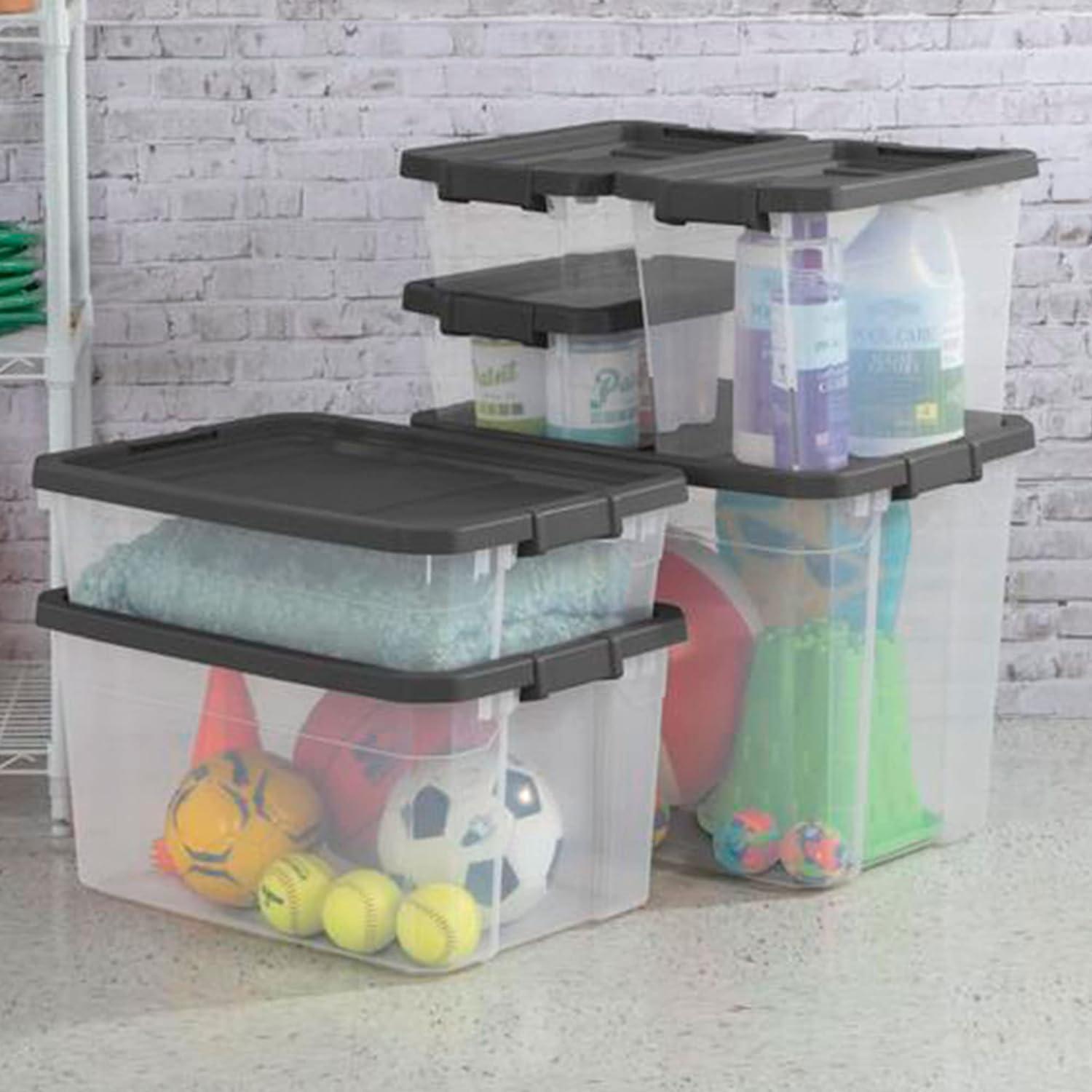 Caja Apilable Modular Transparente Sterilite 30QT 45,72x32cm