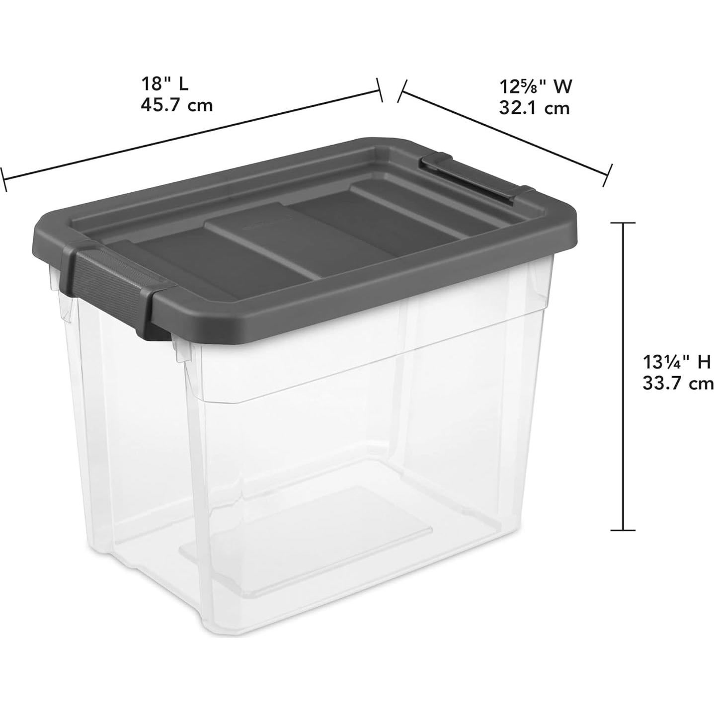 Caja Apilable Modular Transparente Sterilite 30QT 45,72x32cm