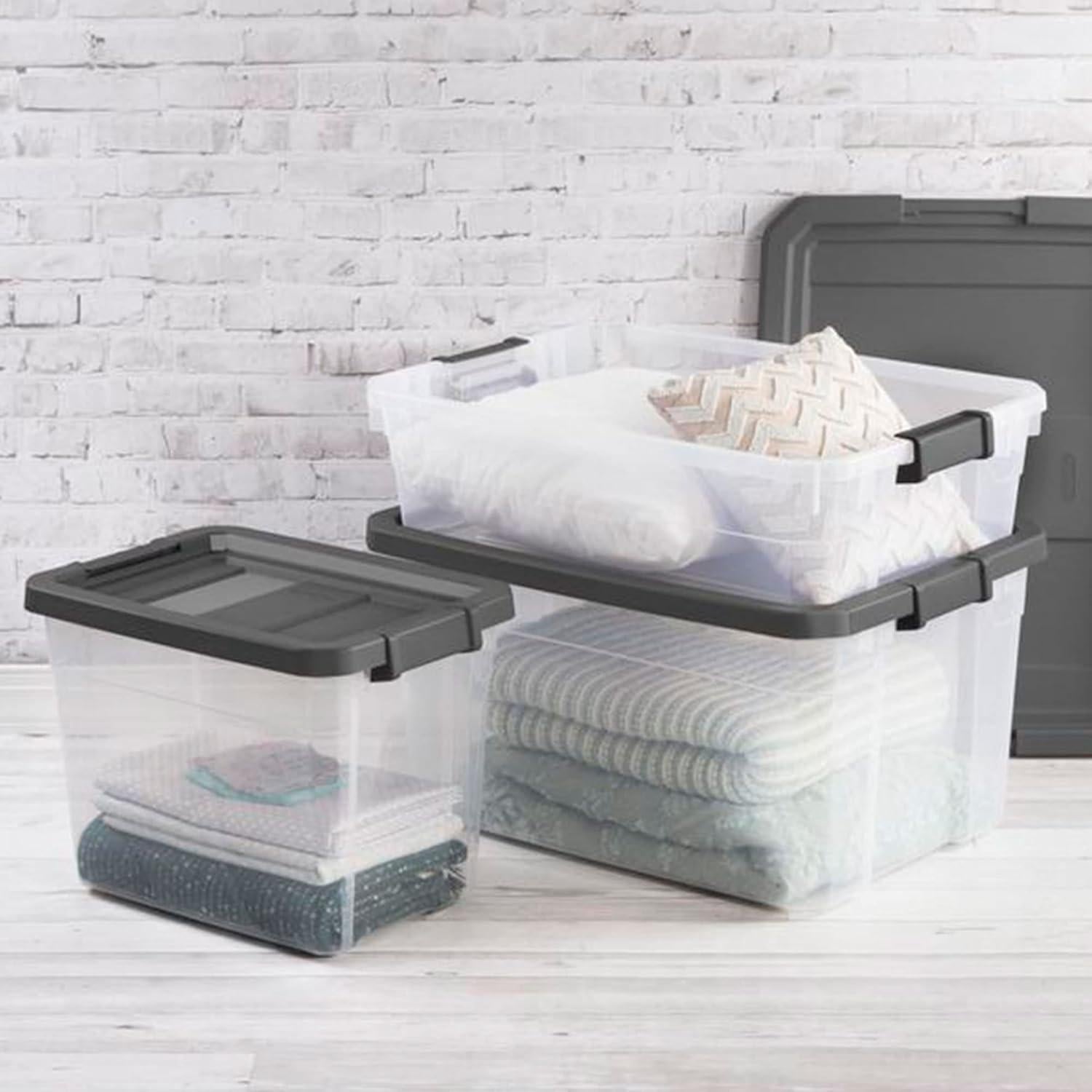 Caja Apilable Modular Transparente Sterilite 30QT 45,72x32cm