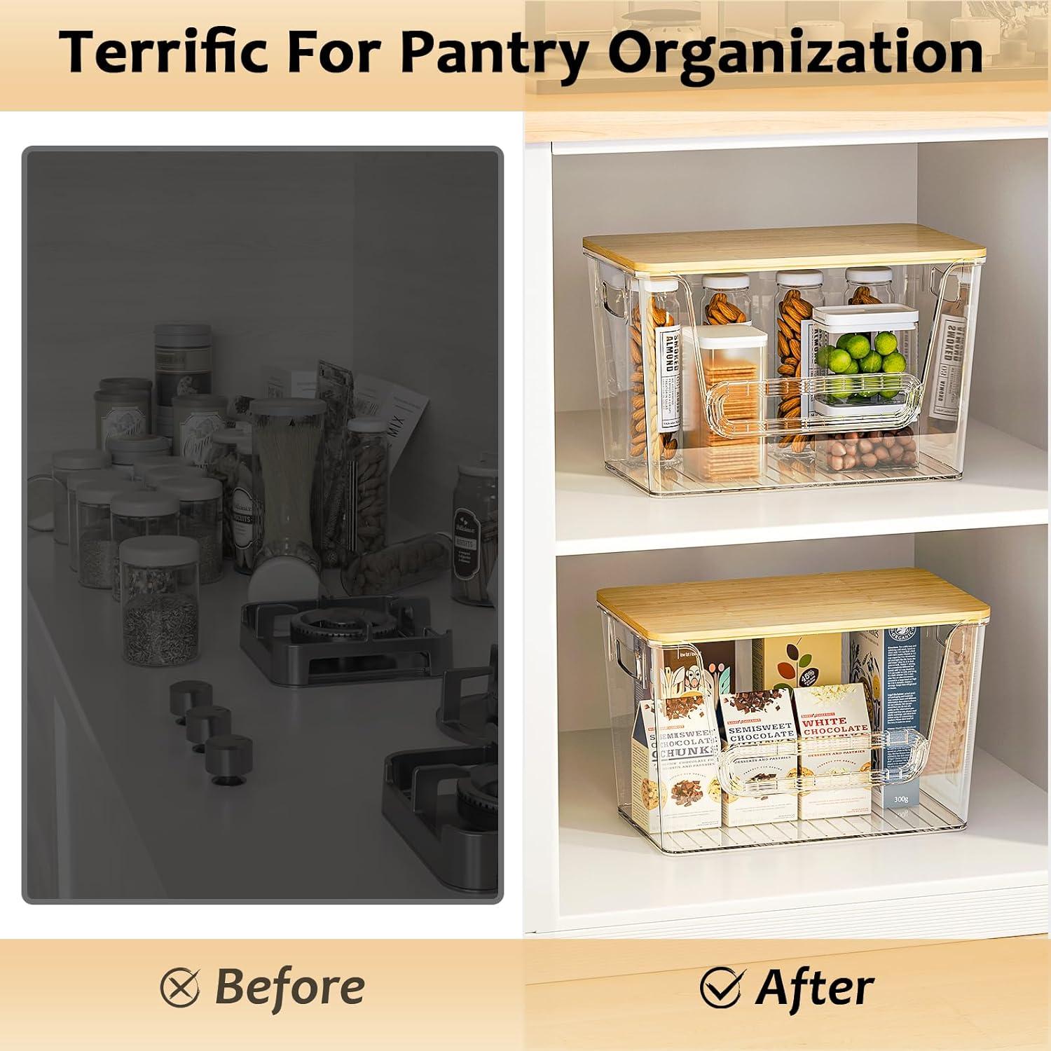 Organizadores de Despensa Delamu 2 Piezas Apilables 28,5 cm