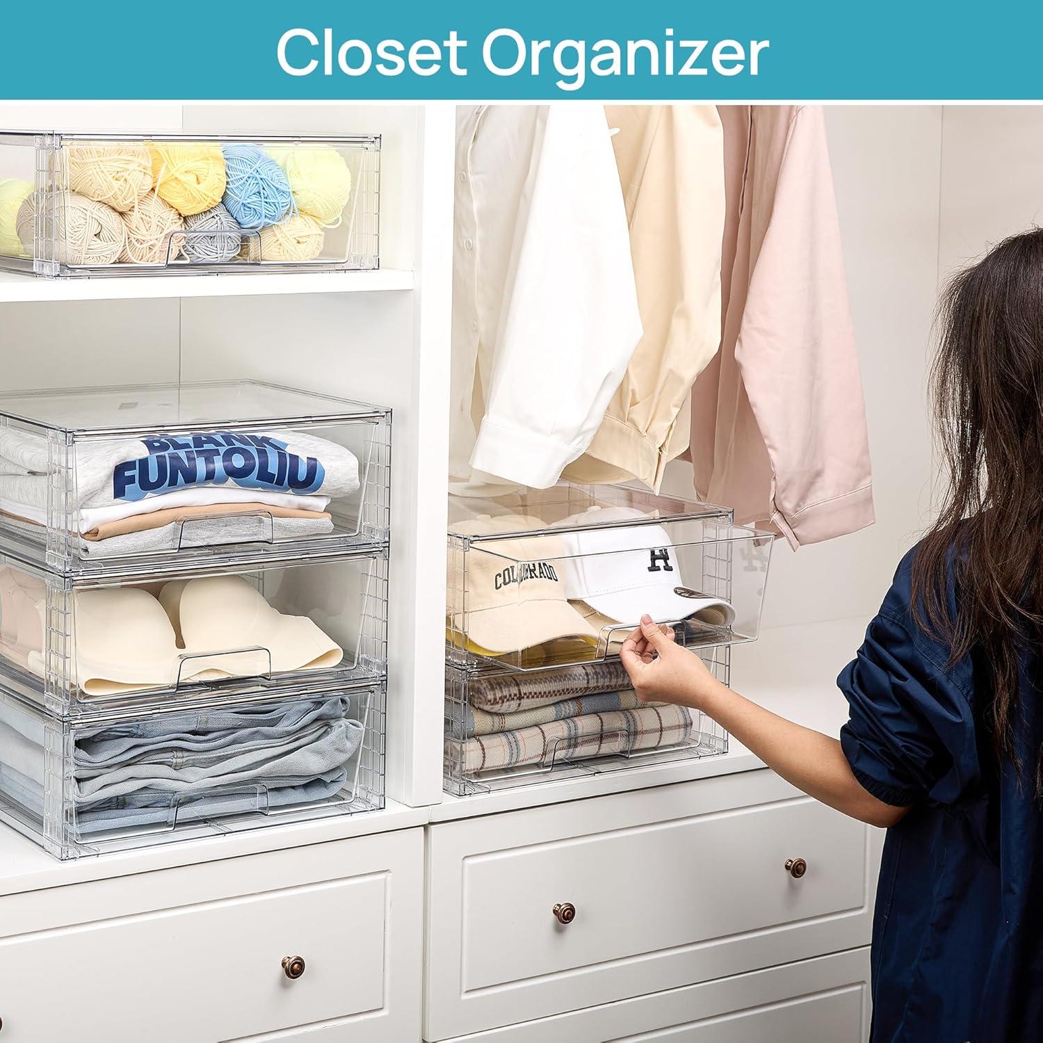 Cajones de Almacenamiento Apilables Vtopmart 2 Piezas 30x38 cm