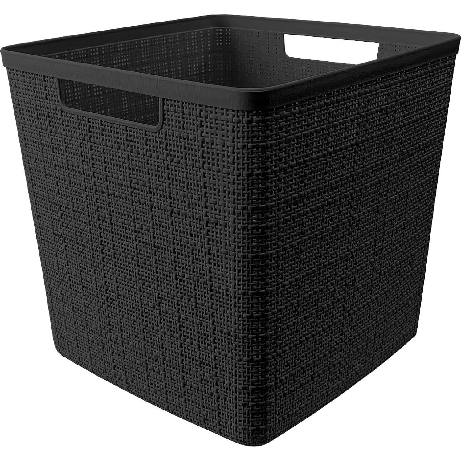 Conjunto de 4 Cestas de Almacenamiento Curver 27x27x27cm Negro
