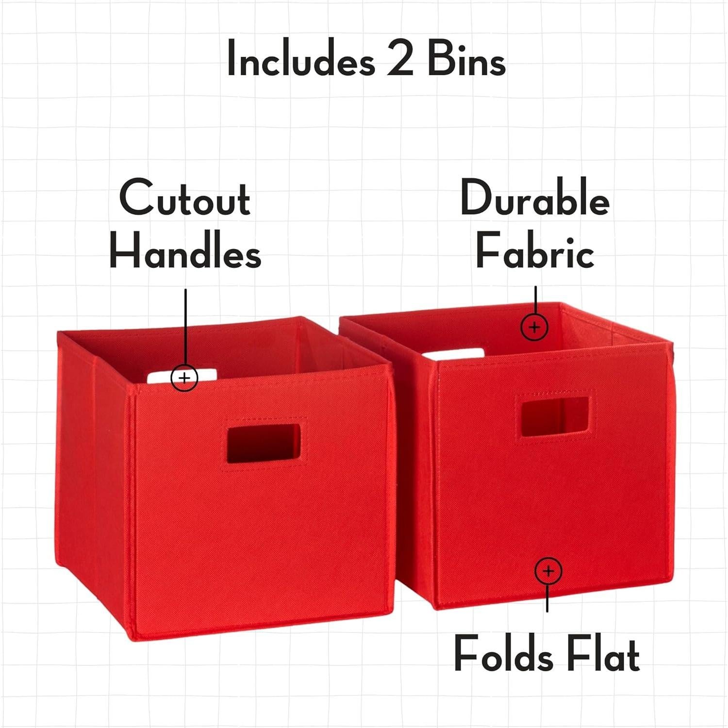 Cajas de Almacenamiento Plegables RiverRidge Rojas - 2 Piezas