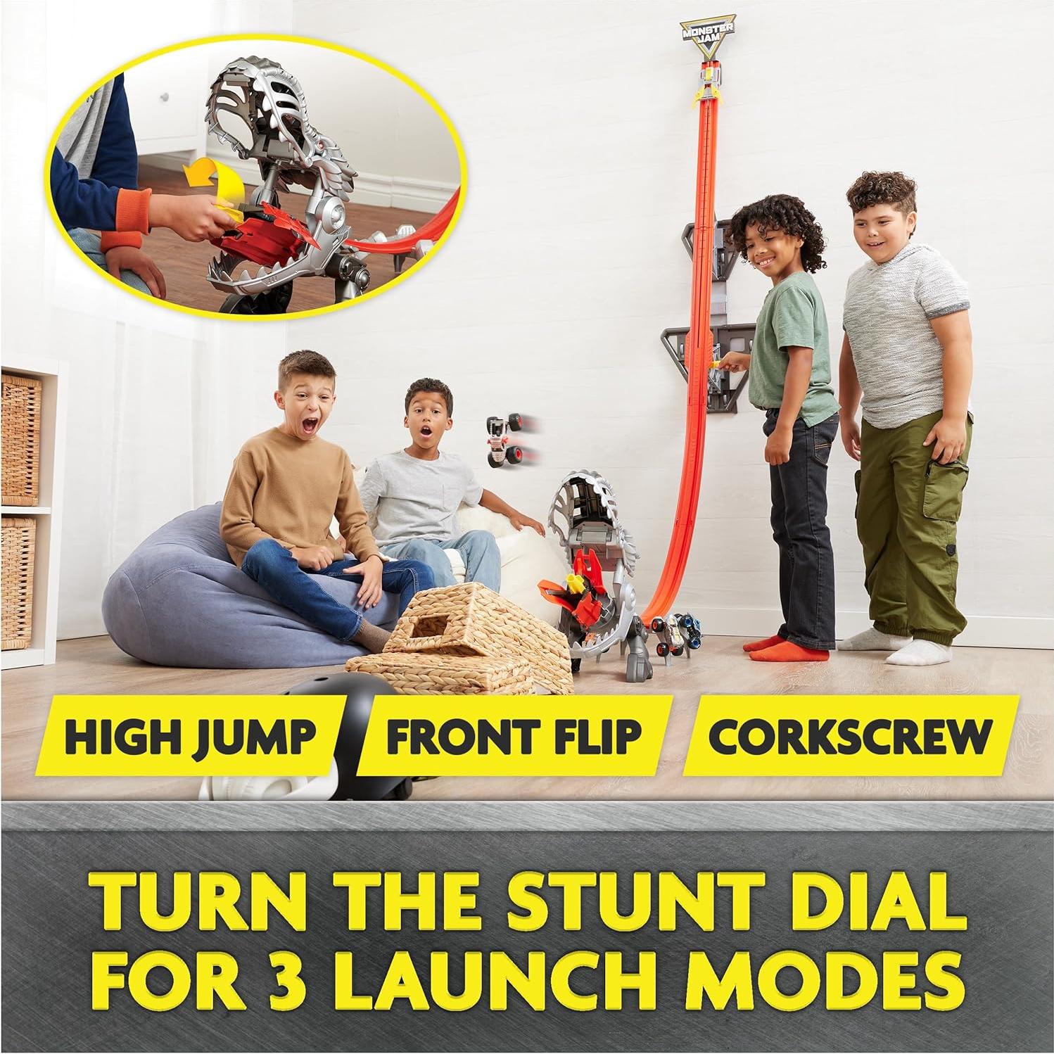 Monster Jam ThunderROARus Drop Playset con Camión Exclusivo 1:64