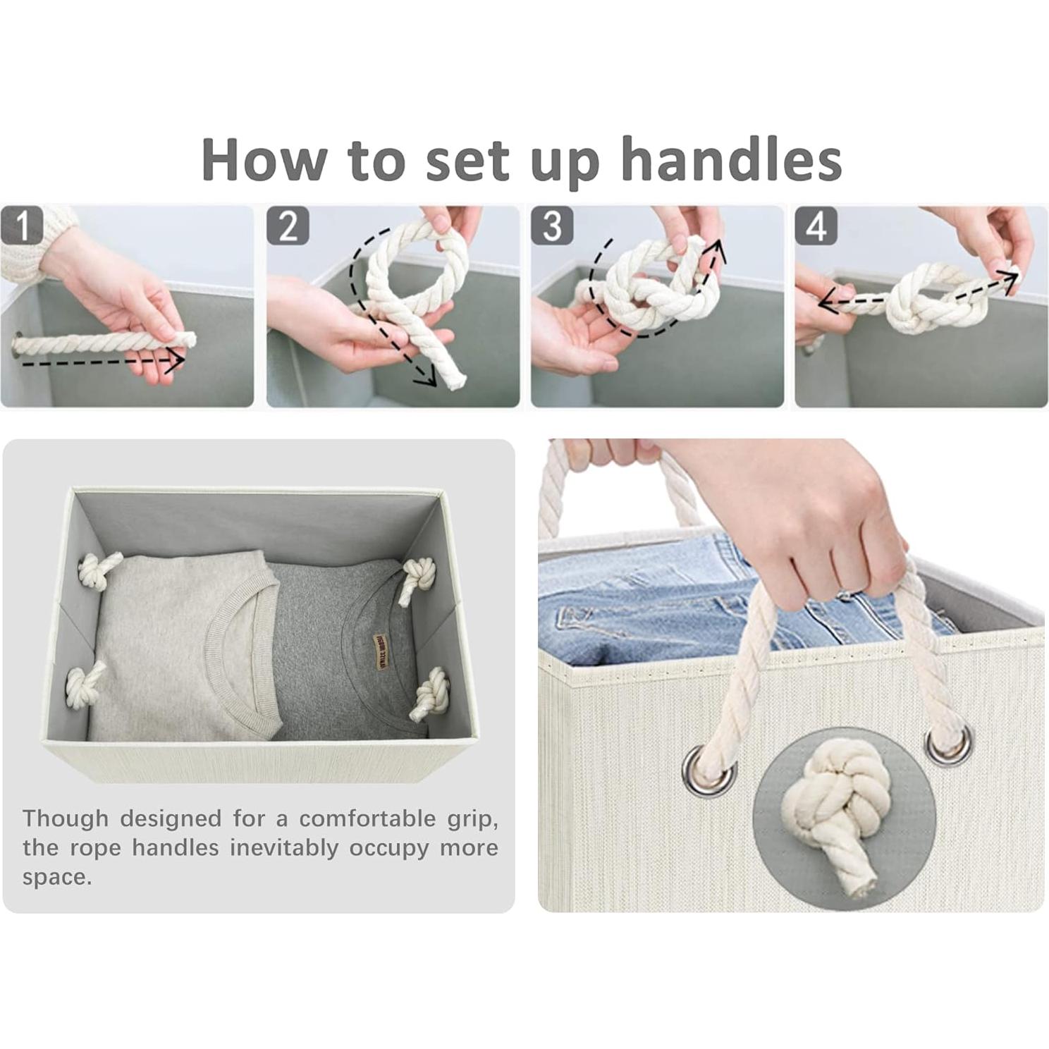 Cajas de Almacenamiento StorageWorks 3-Pack Grande Beige