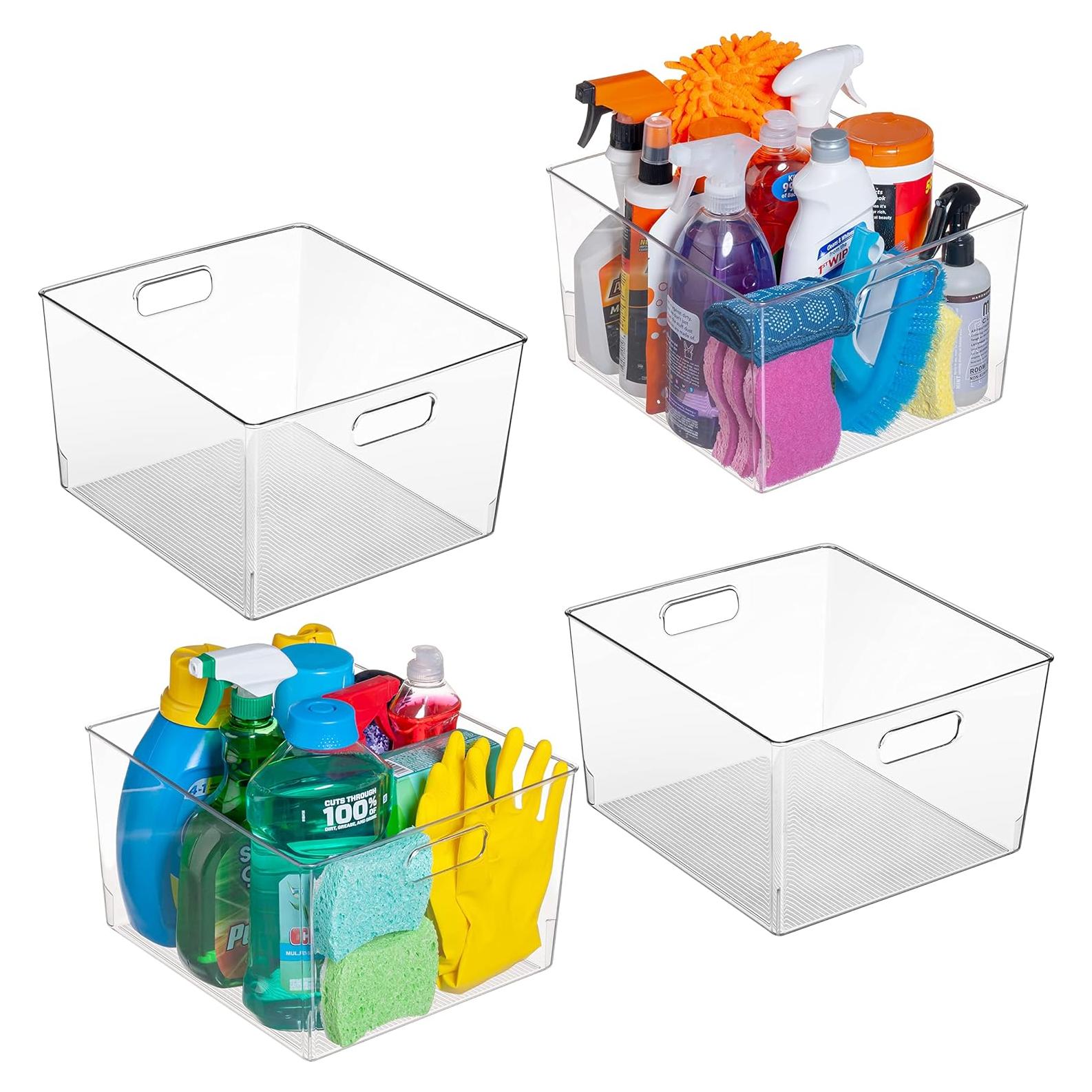 Bins de Almacenamiento ClearSpace 4 Unidades 30x28x18 cm