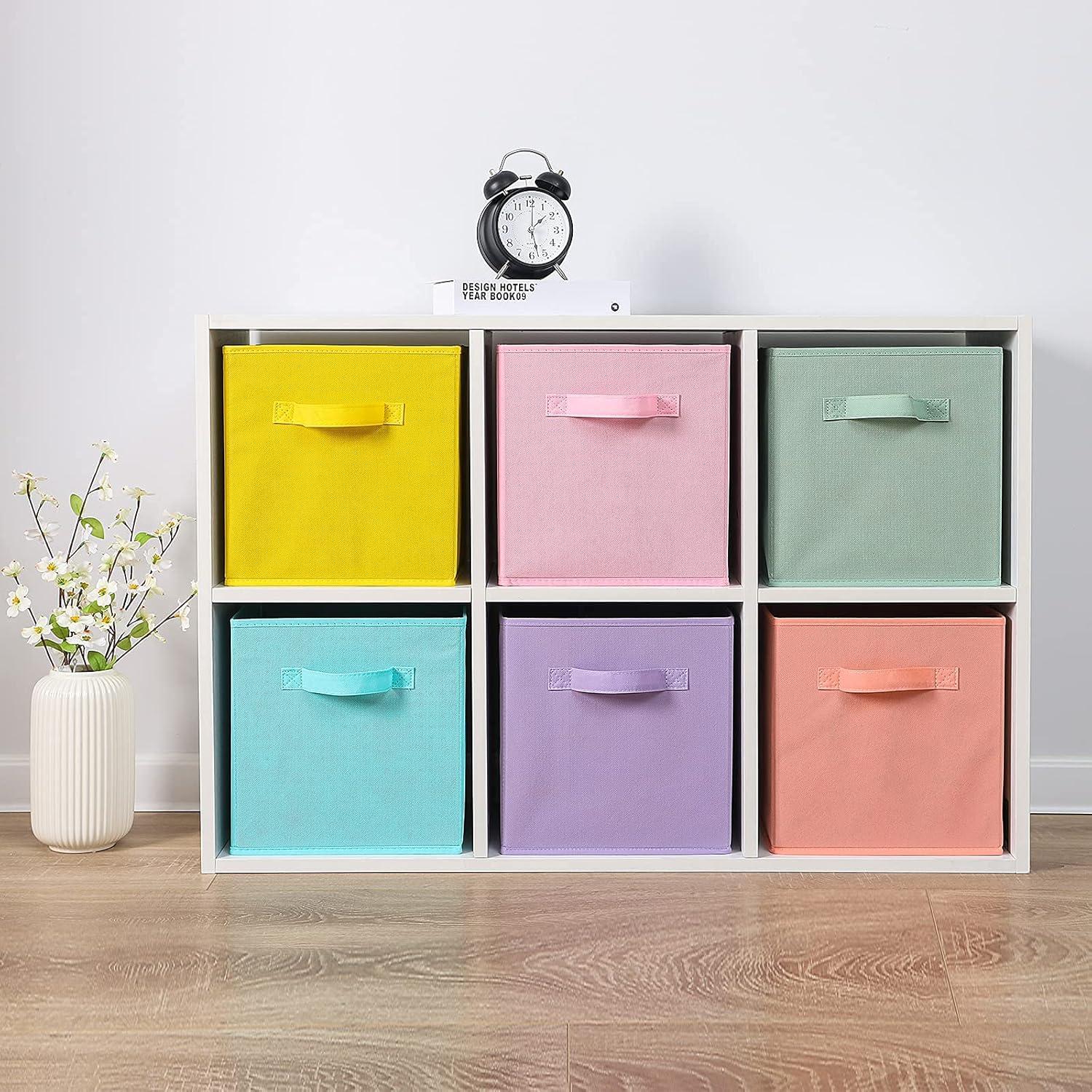 Cajas de Almacenamiento Stero 6 Pack Tela Multicolor 27 cm