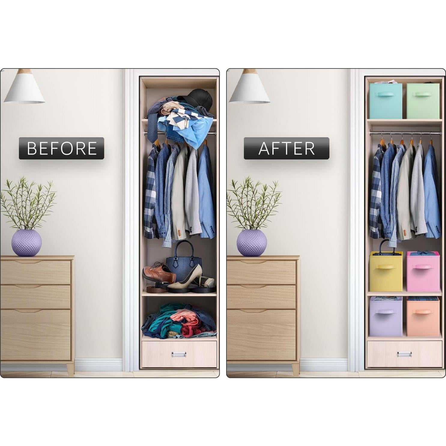 Cesta de Almacenamiento Plegable Sorbus 6 Unidades Multicolor