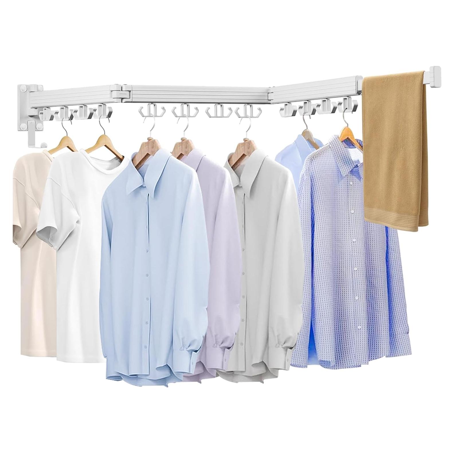 Estante de Secado de Ropa Plegable Kelisiting Blanco 3 Pliegues