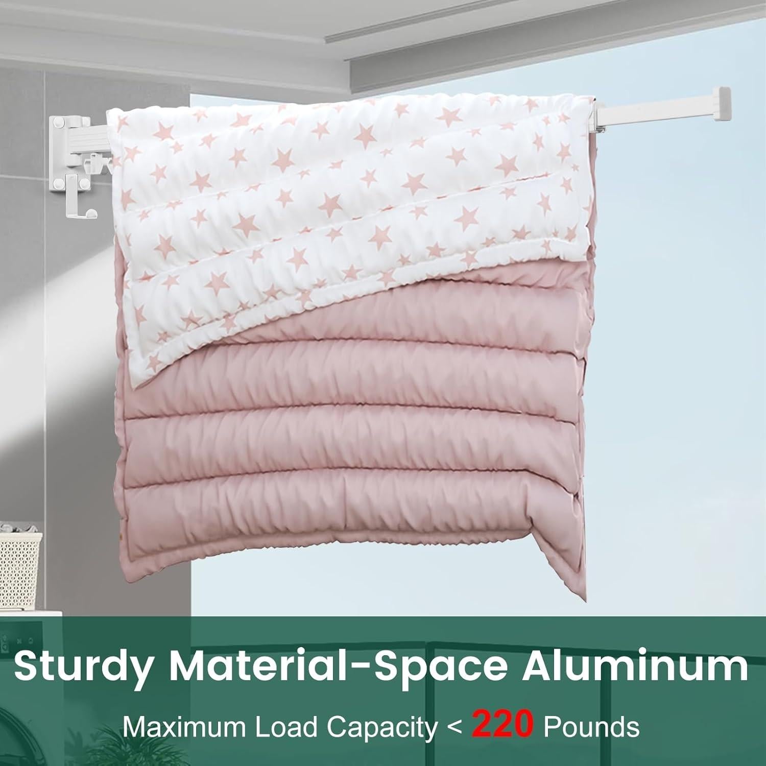 Estante de Secado de Ropa Plegable Kelisiting Blanco 3 Pliegues