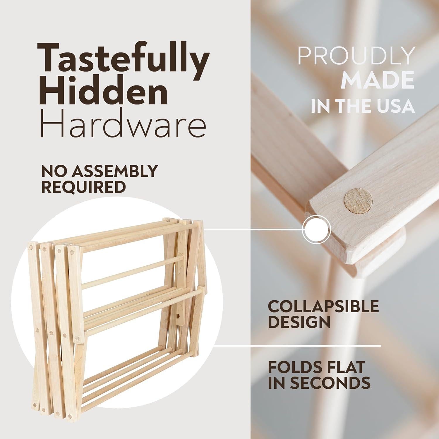 Estante Secar Ropa Plegable Pennsylvania Woodworks 132 cm