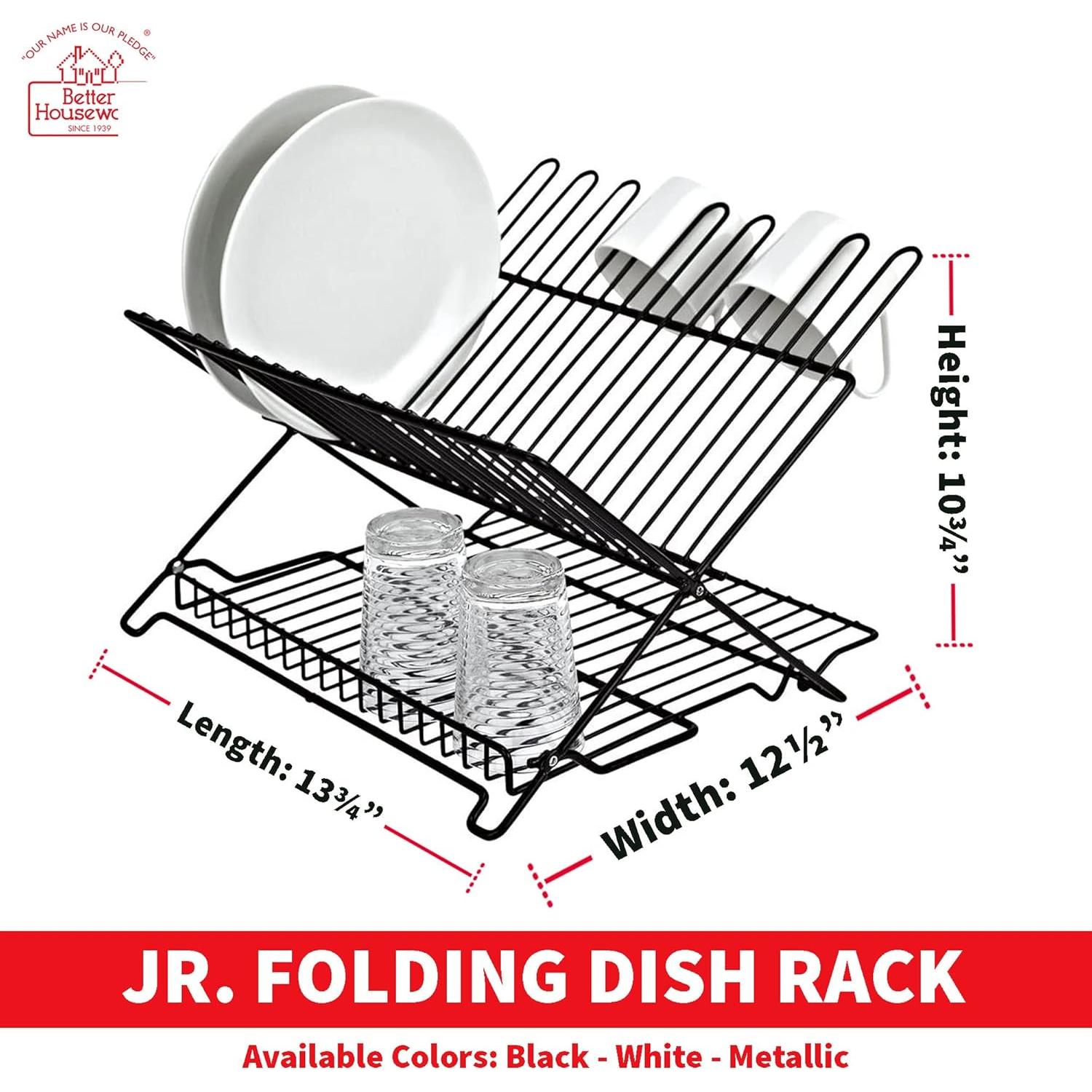 Soporte de Platos Plegable Mejor Casa 1483 Negro