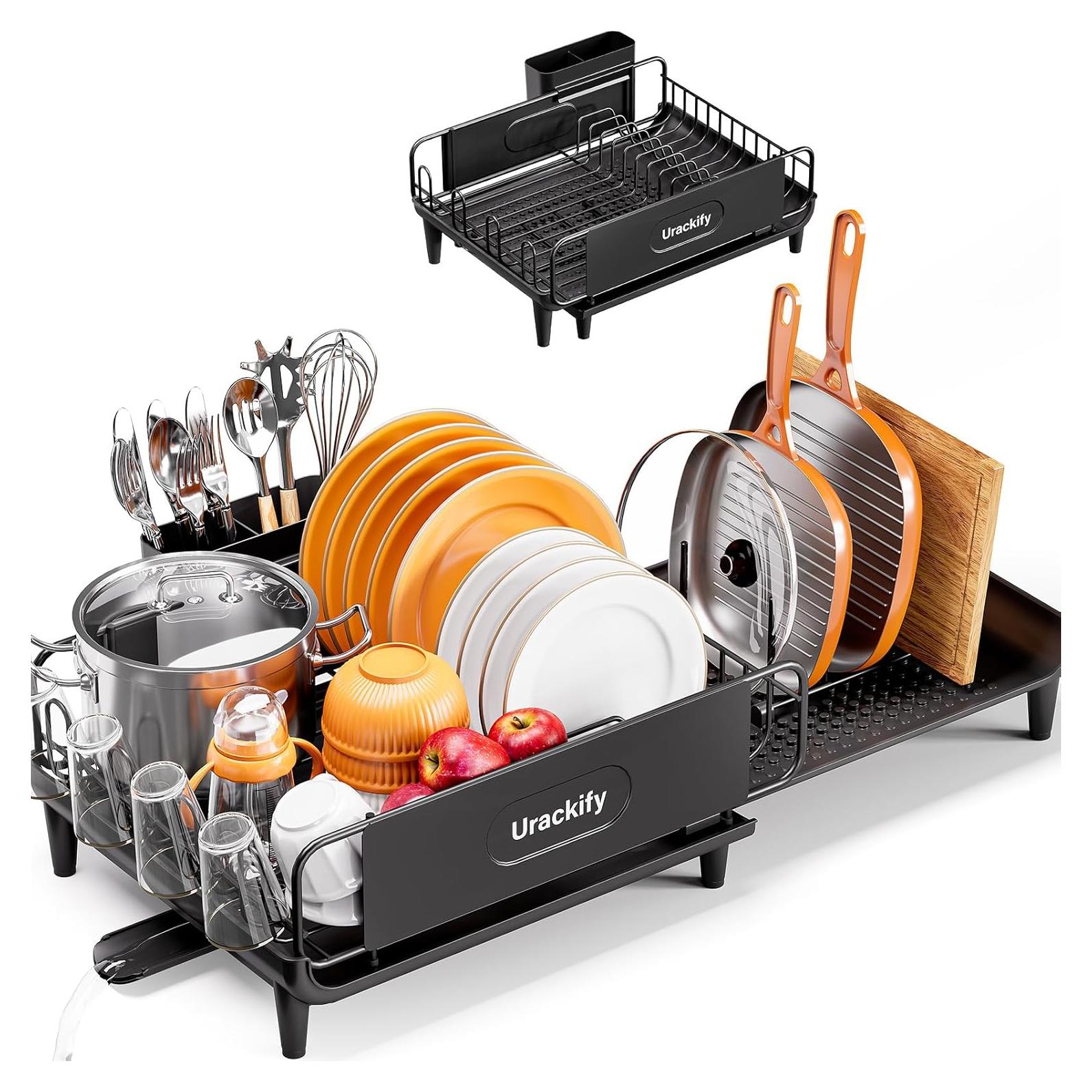 Escurridor de Platos Expandible Urackify con Bandeja Drenaje