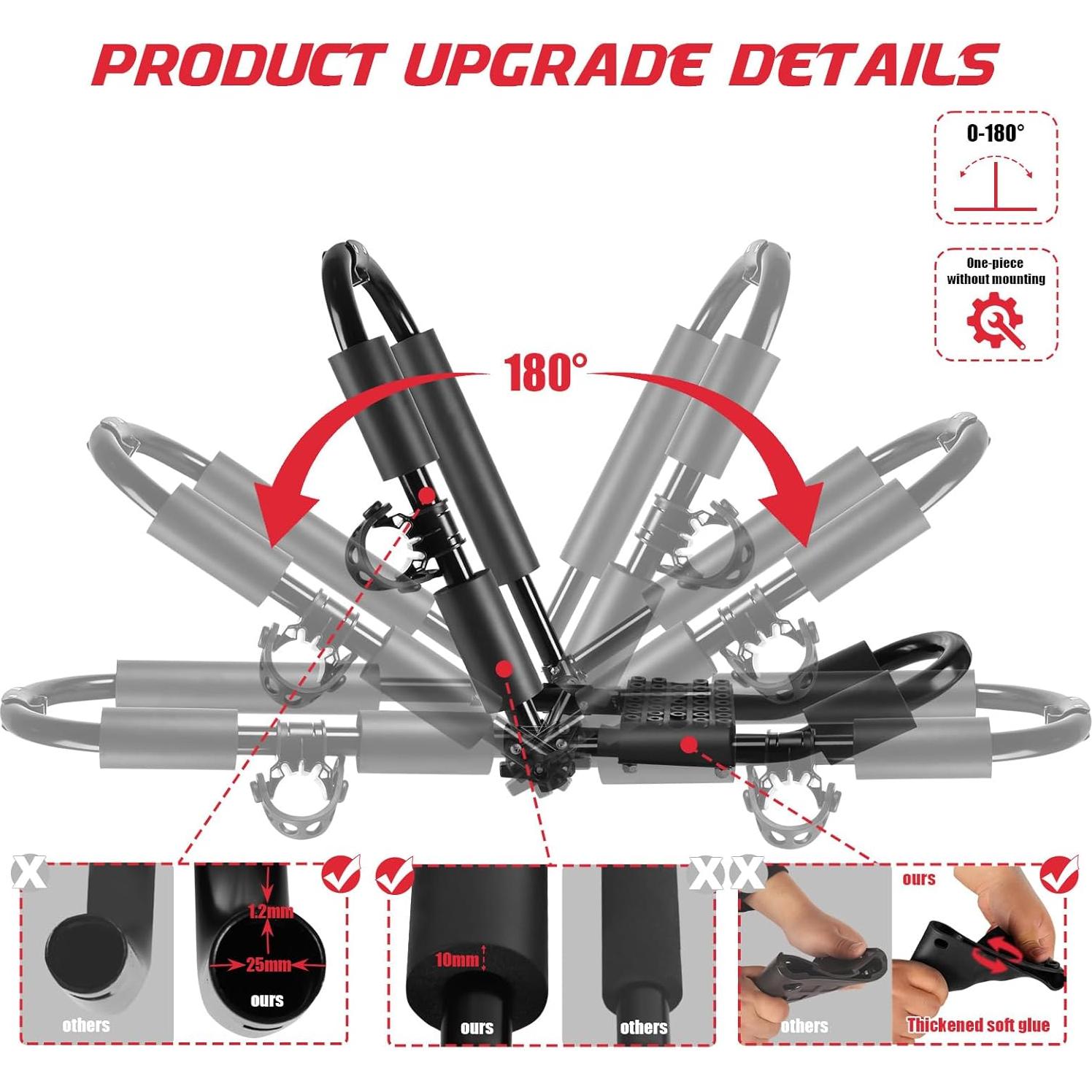 Soporte de Techo Ajustable FORWODE para 2 Kayaks 72,57 kg