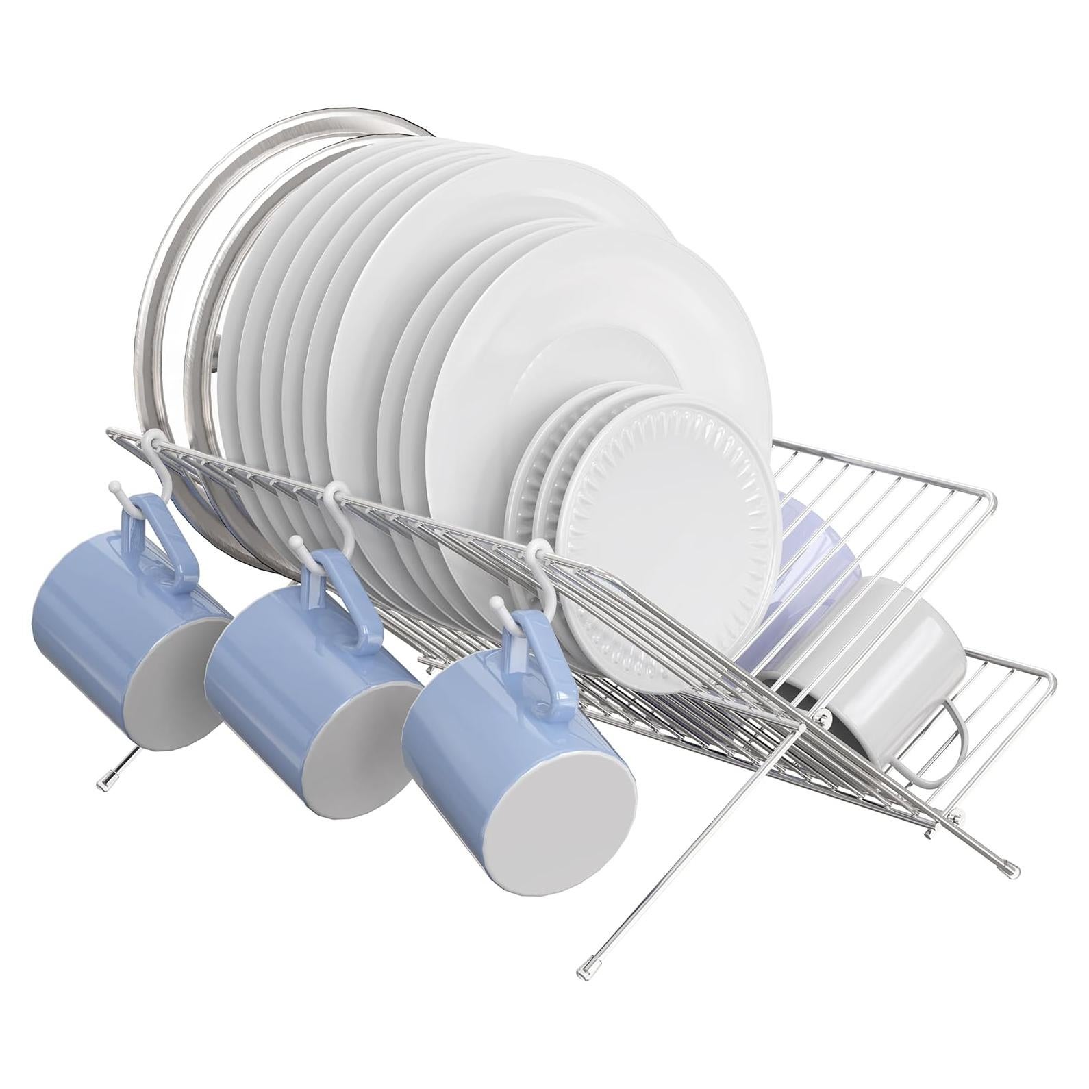 Soporte para Secar Platos Plegable Simple Houseware Cromo