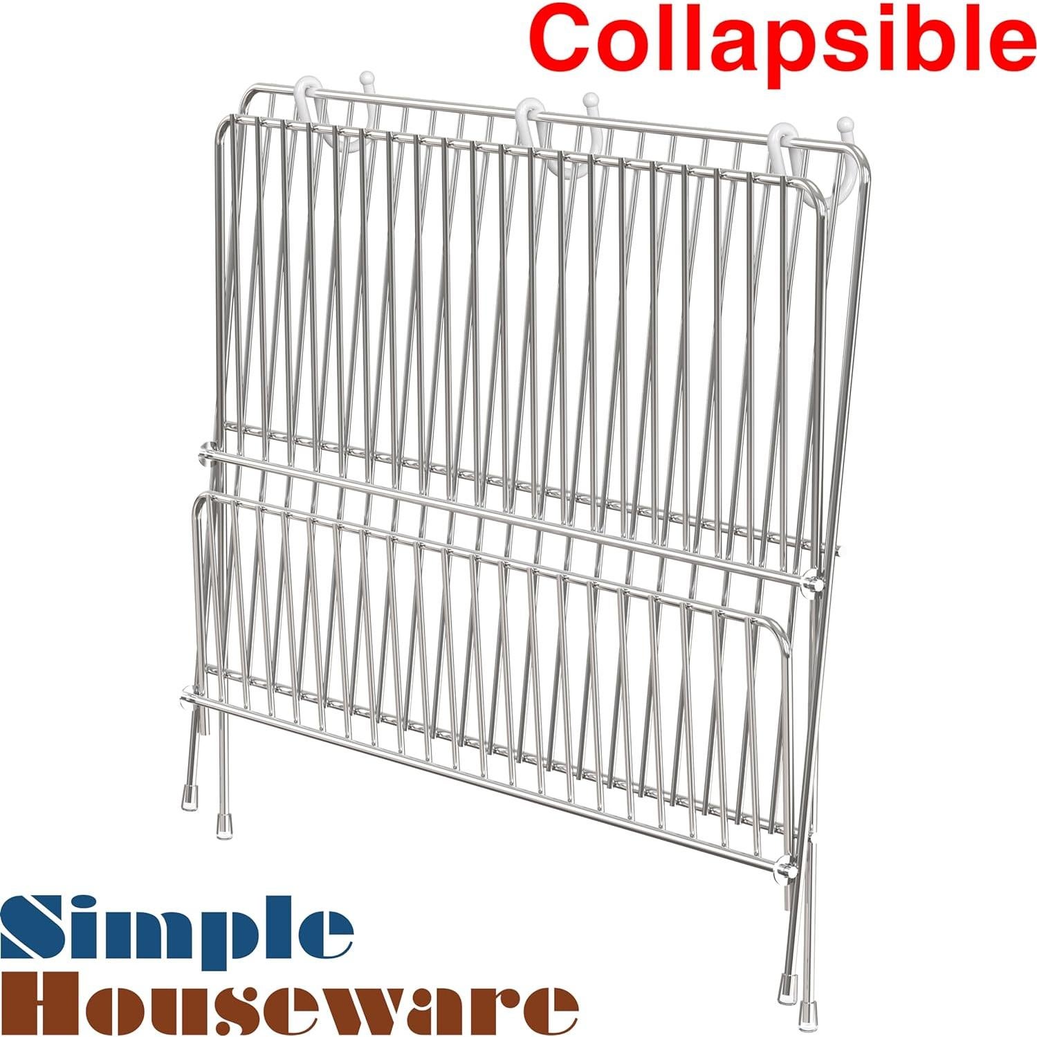 Soporte para Secar Platos Plegable Simple Houseware Cromo