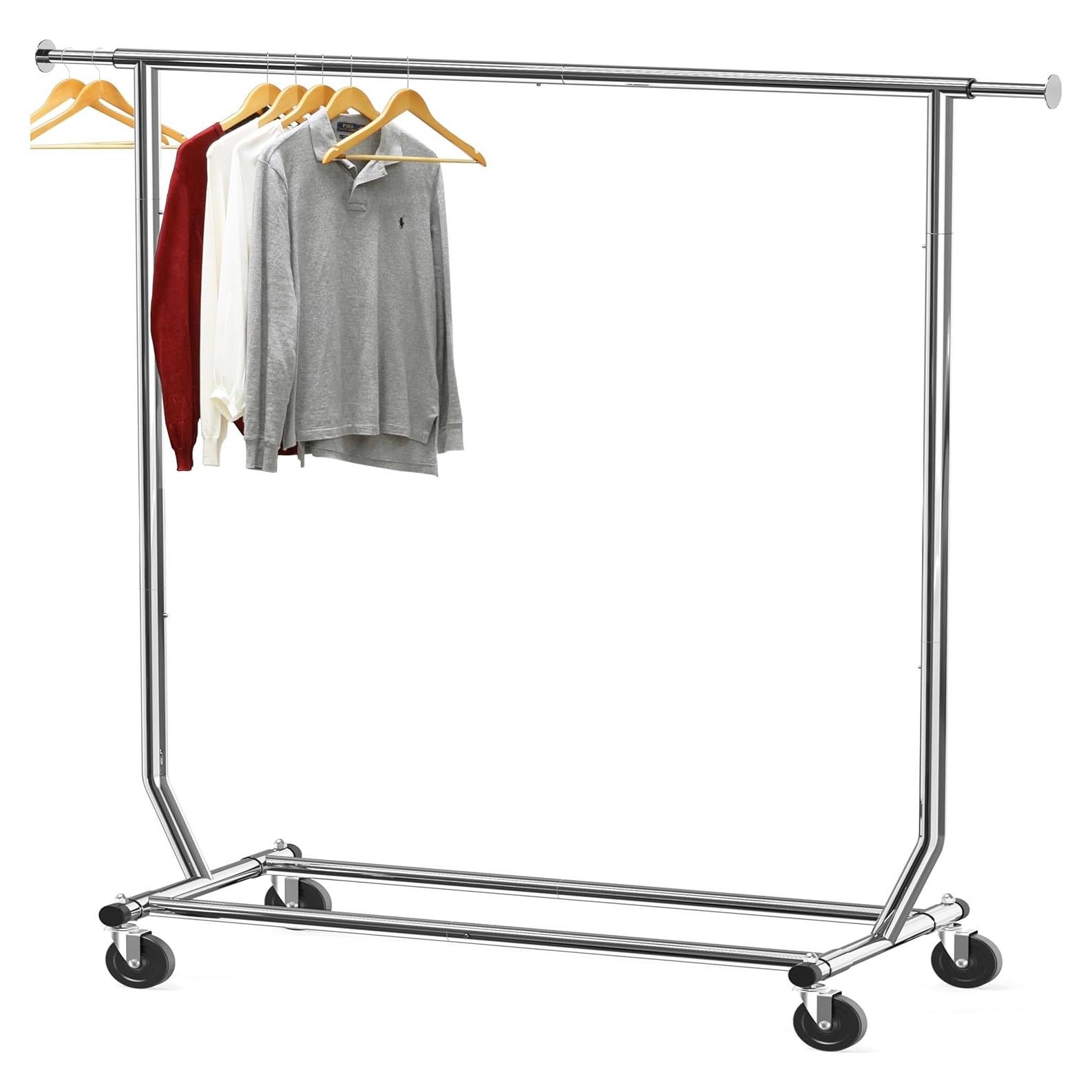 Soporte para Ropa Simple Houseware Cromo 250 lbs Plegable