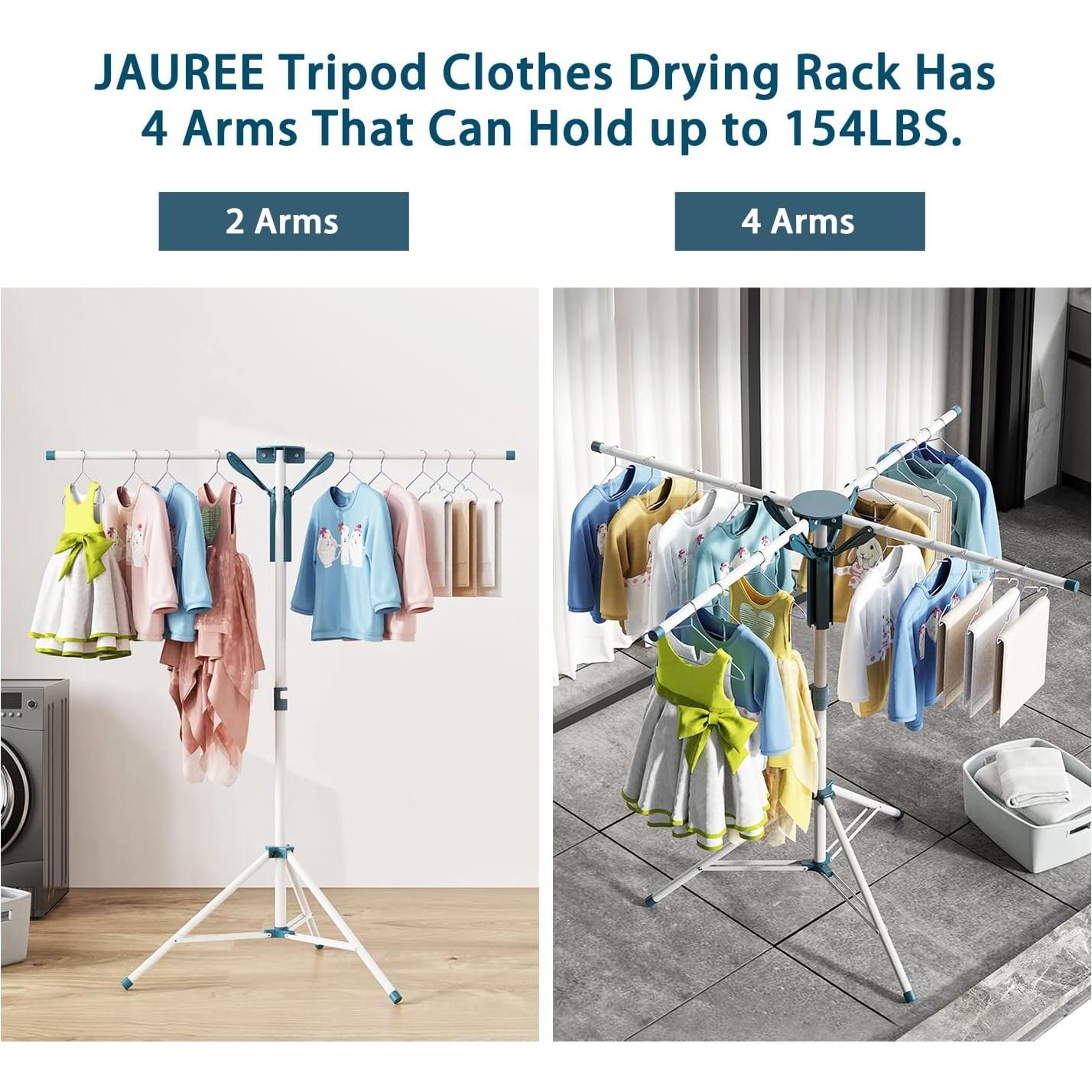 Soporte de Secado de Ropa Plegable JAUREE 70 kg Ajustable