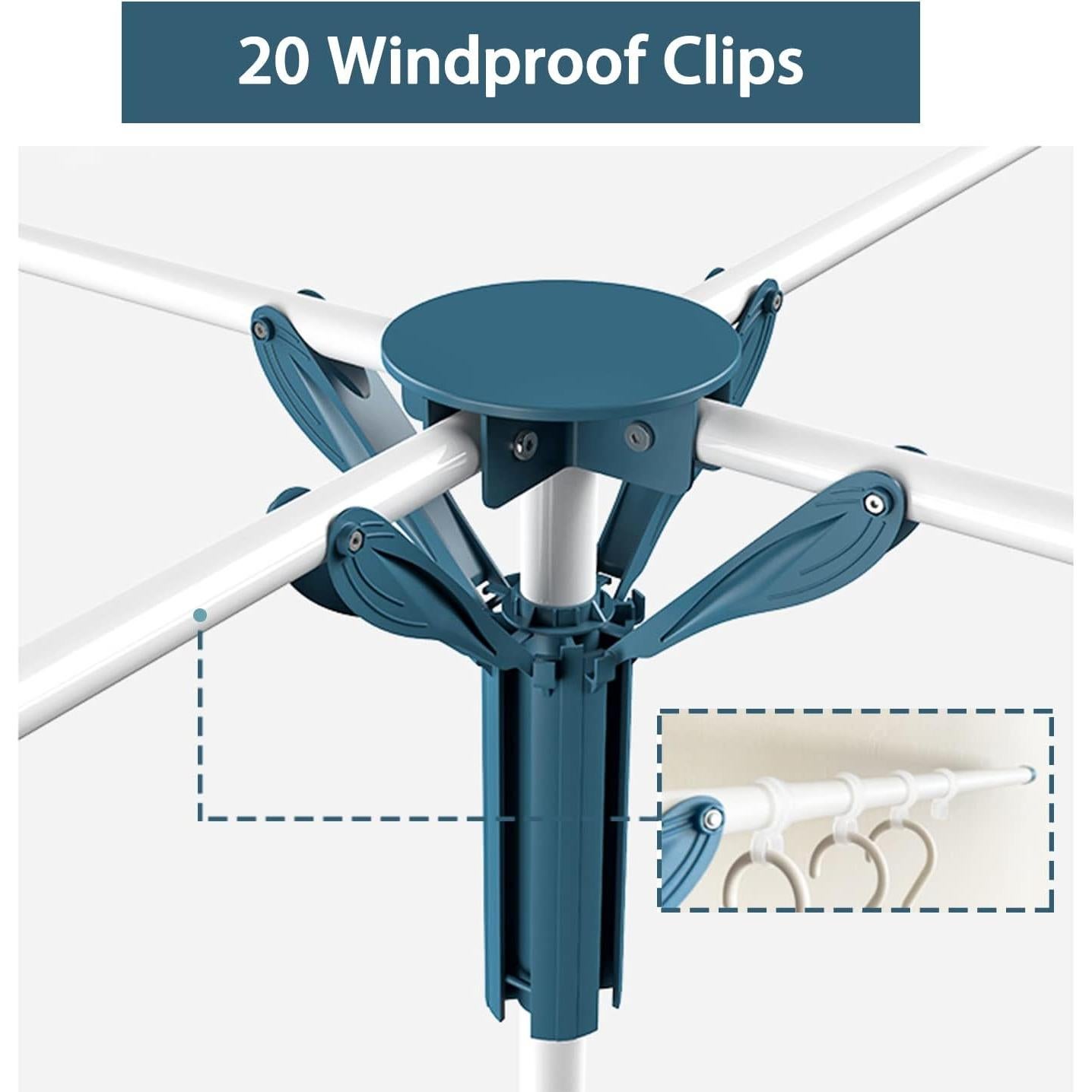 Soporte de Secado de Ropa Plegable JAUREE 70 kg Ajustable