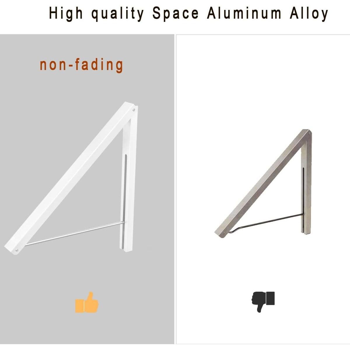 Perchero de Pared Plegable Anjuer Blanco Aluminio 60 lbs