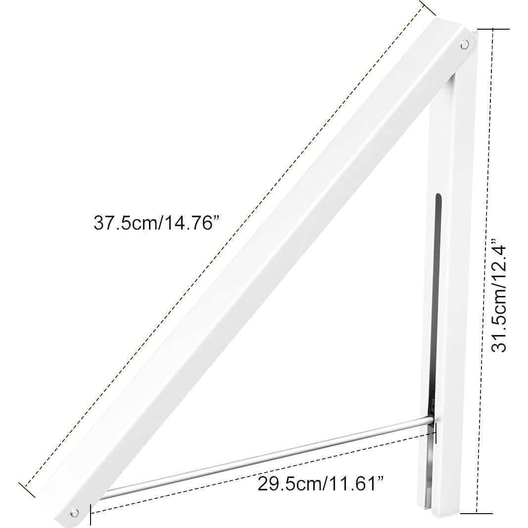 Perchero de Pared Plegable Anjuer Blanco Aluminio 60 lbs