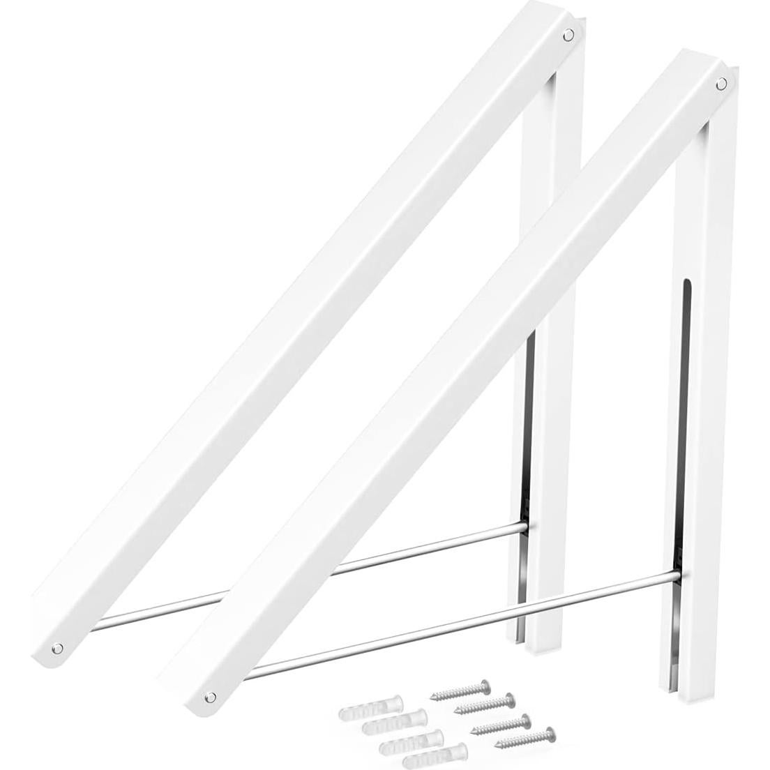 Perchero de Pared Plegable Anjuer Blanco Aluminio 60 lbs