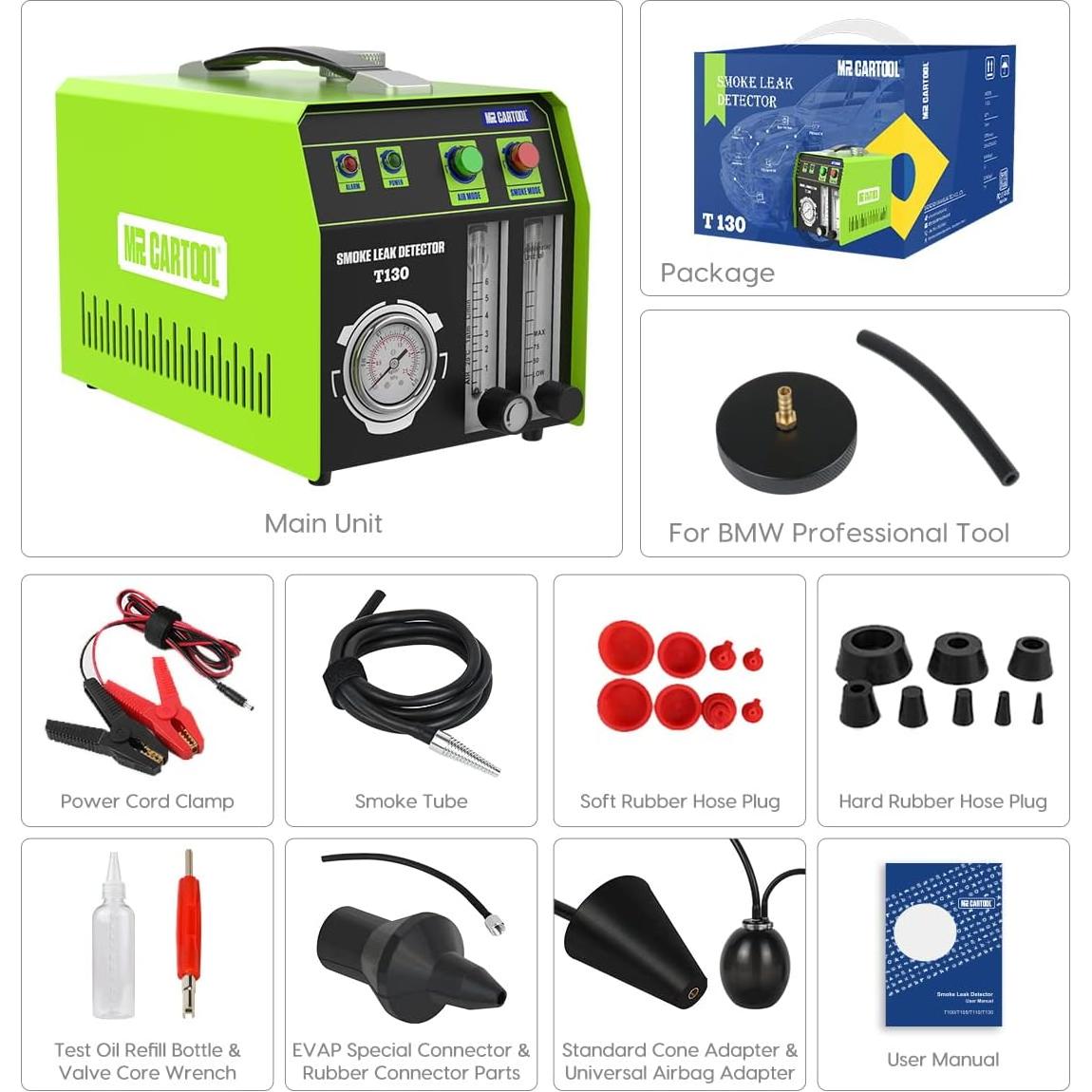 Máquina de Humo MR CARTOOL T130 12V con Medidor de Aceite