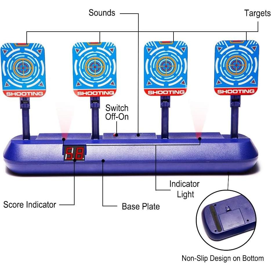 Diana Electrónica Fibevon con 4 Objetivos para Nerf