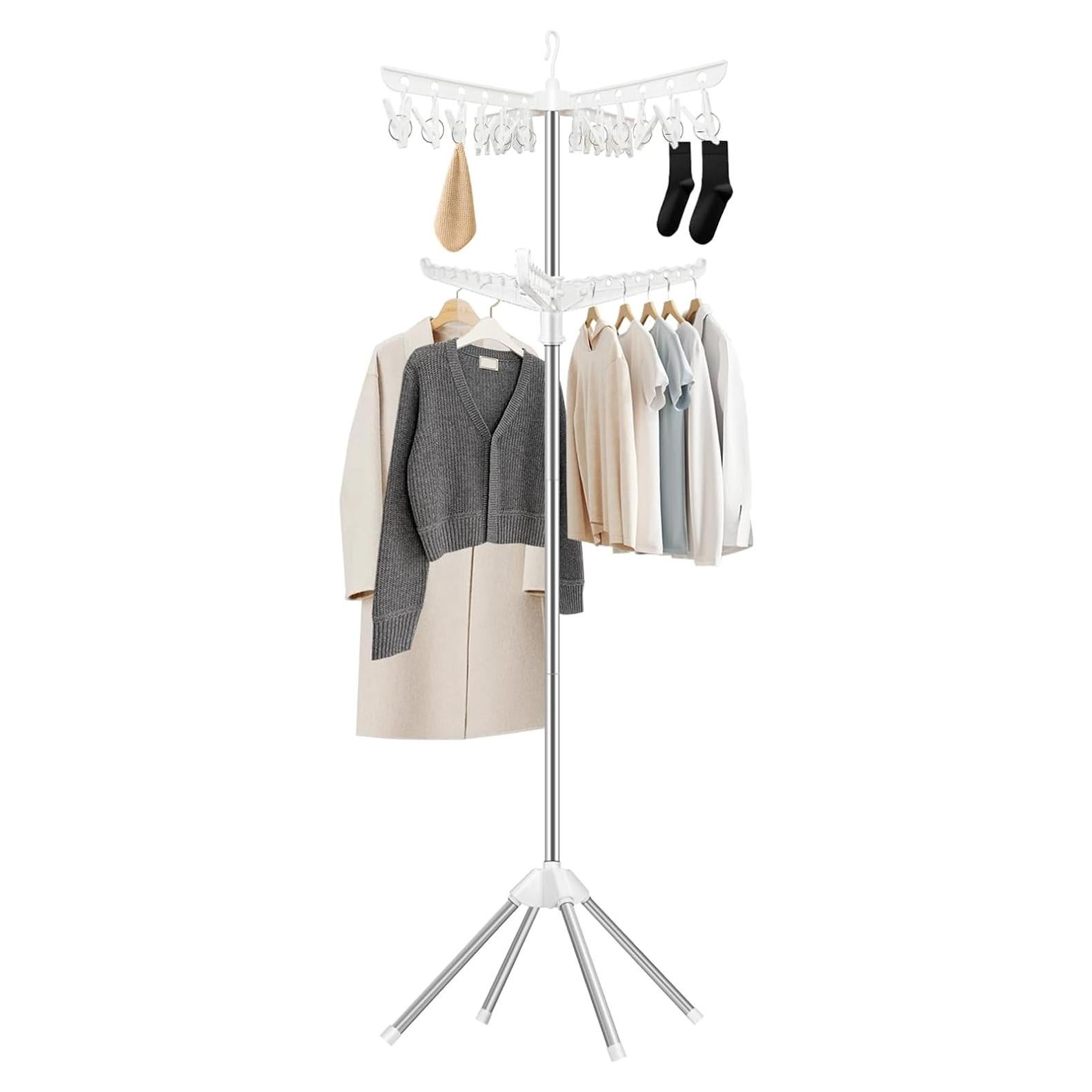 Perchero Plegable SUYU 2 Niveles Acero Inoxidable 149,86 cm