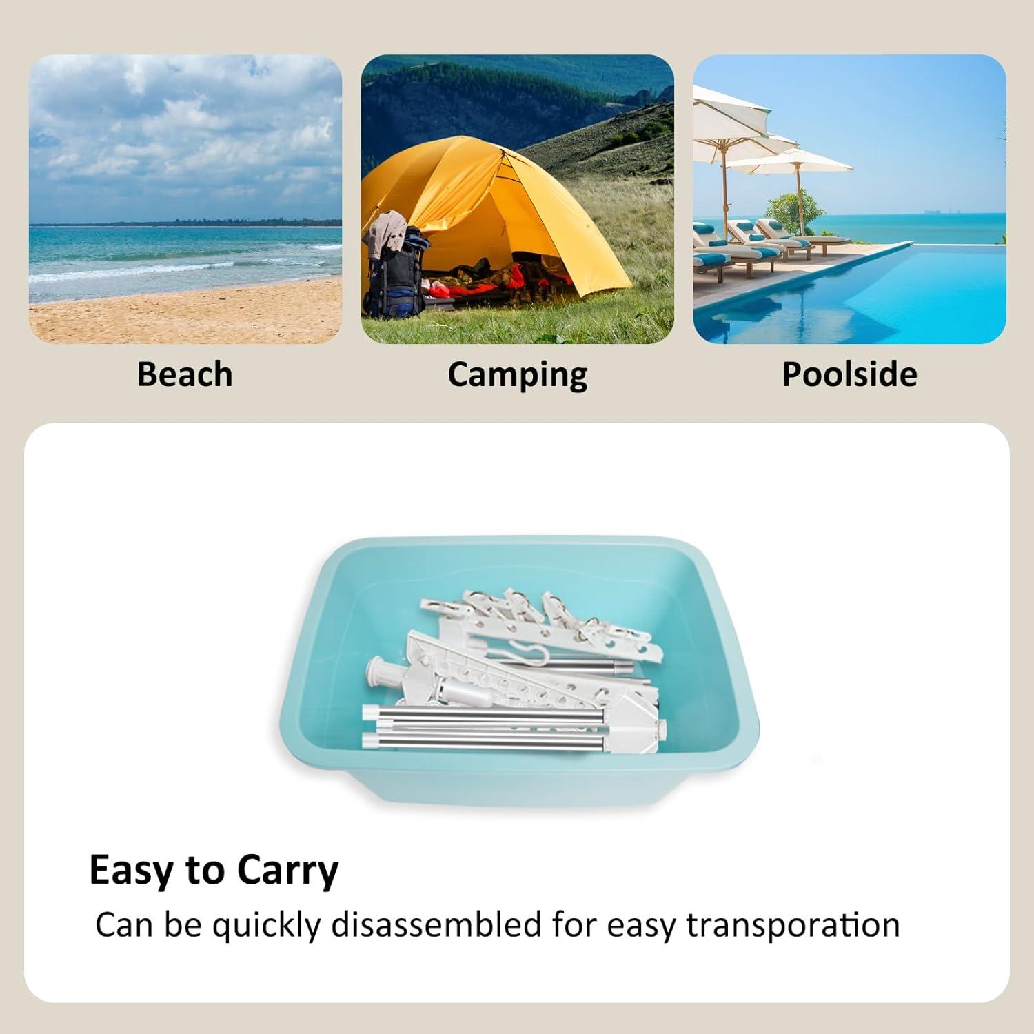 Perchero Plegable SUYU 2 Niveles Acero Inoxidable 149,86 cm