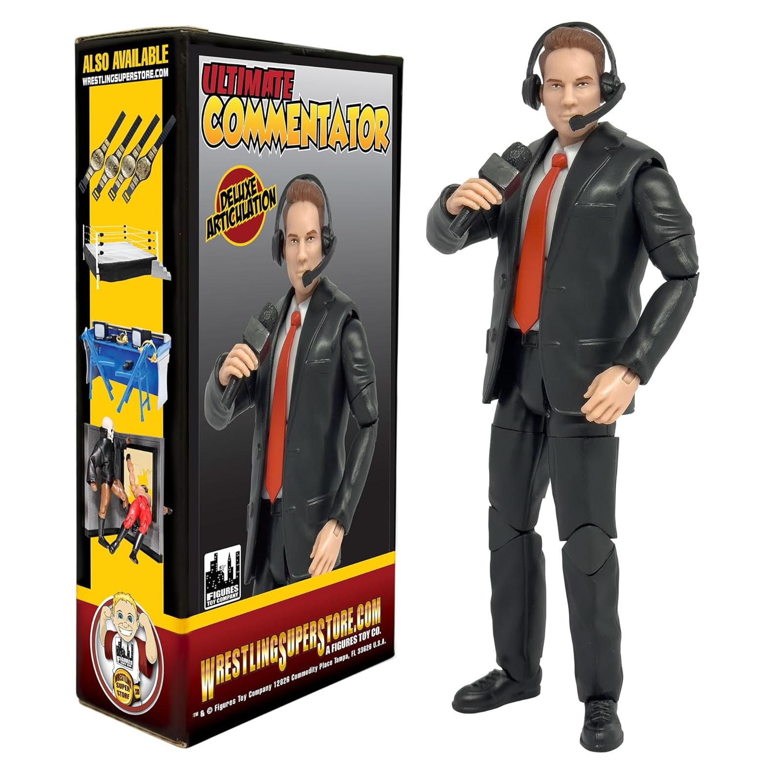 Comentarista Anunciador Deluxe Figures Toy 16.5 cm con Accesorios