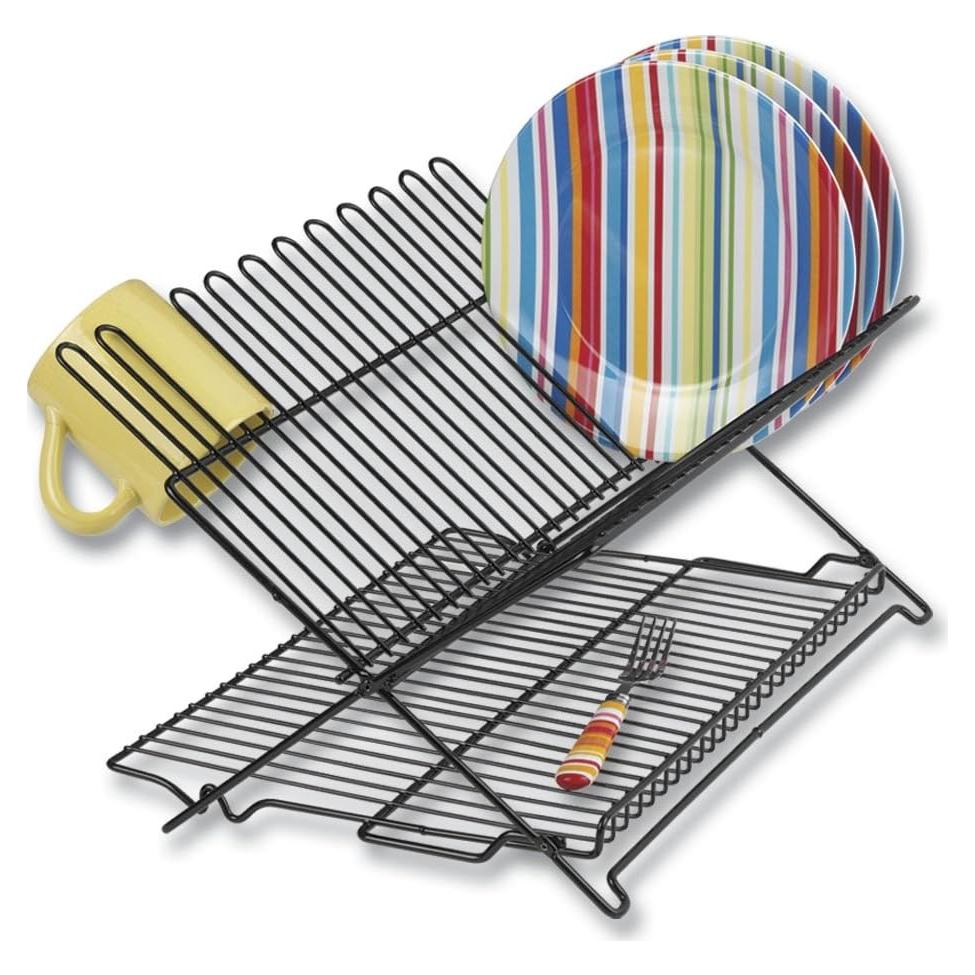 Soporte Plegable para Secar Platos Mejor Casa 23 Platos Negro