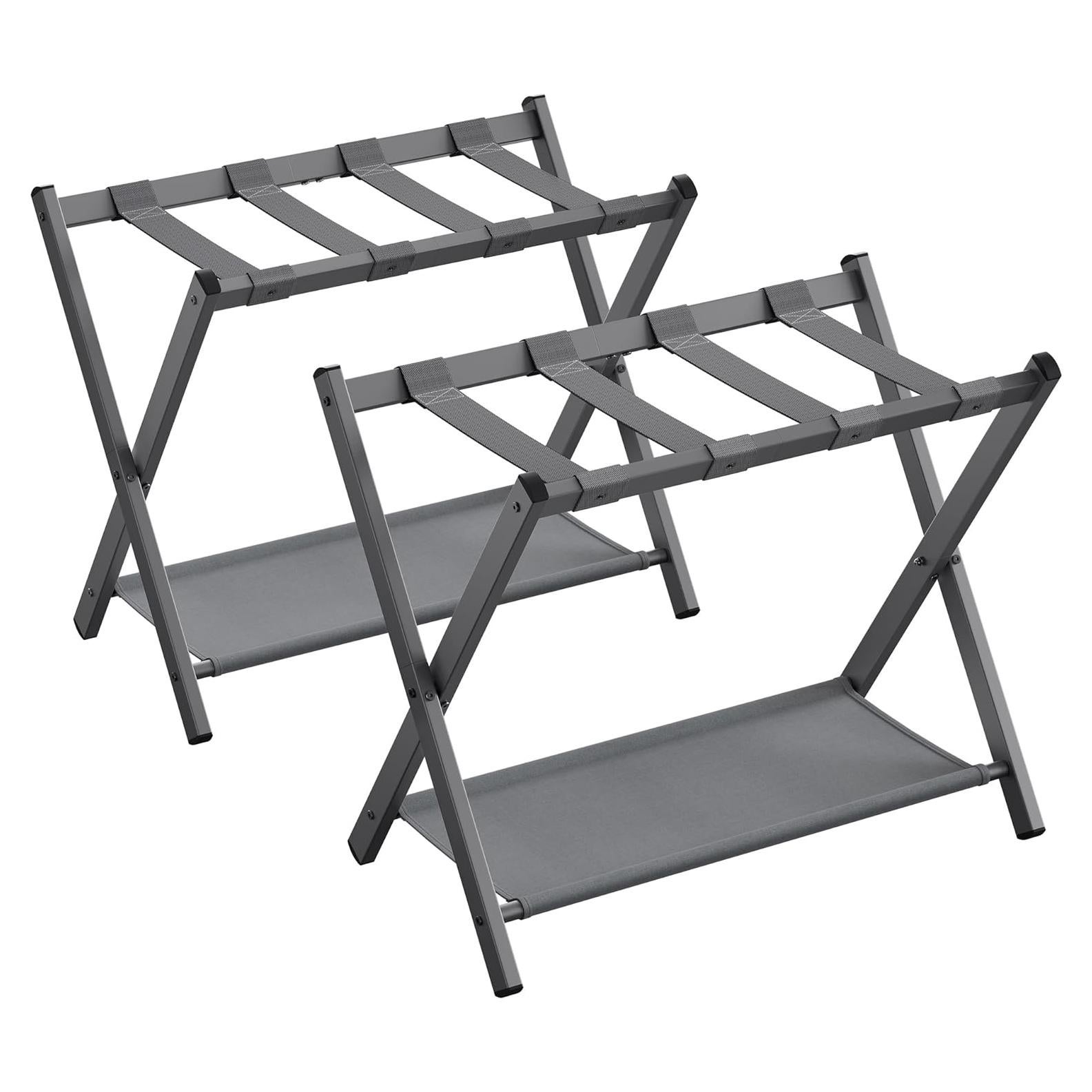 Soportes para Equipaje SONGMICS, Juego de 2, Plegables, Gris Pizarra