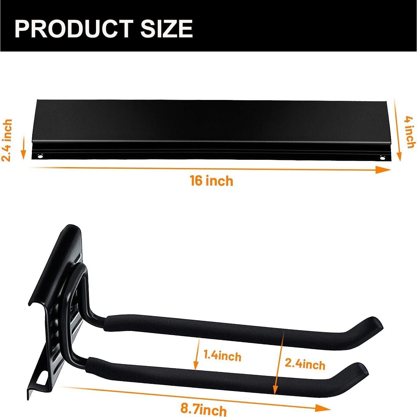 Organizador de Almacenamiento Wallmaster 12 Ganchos 243 cm