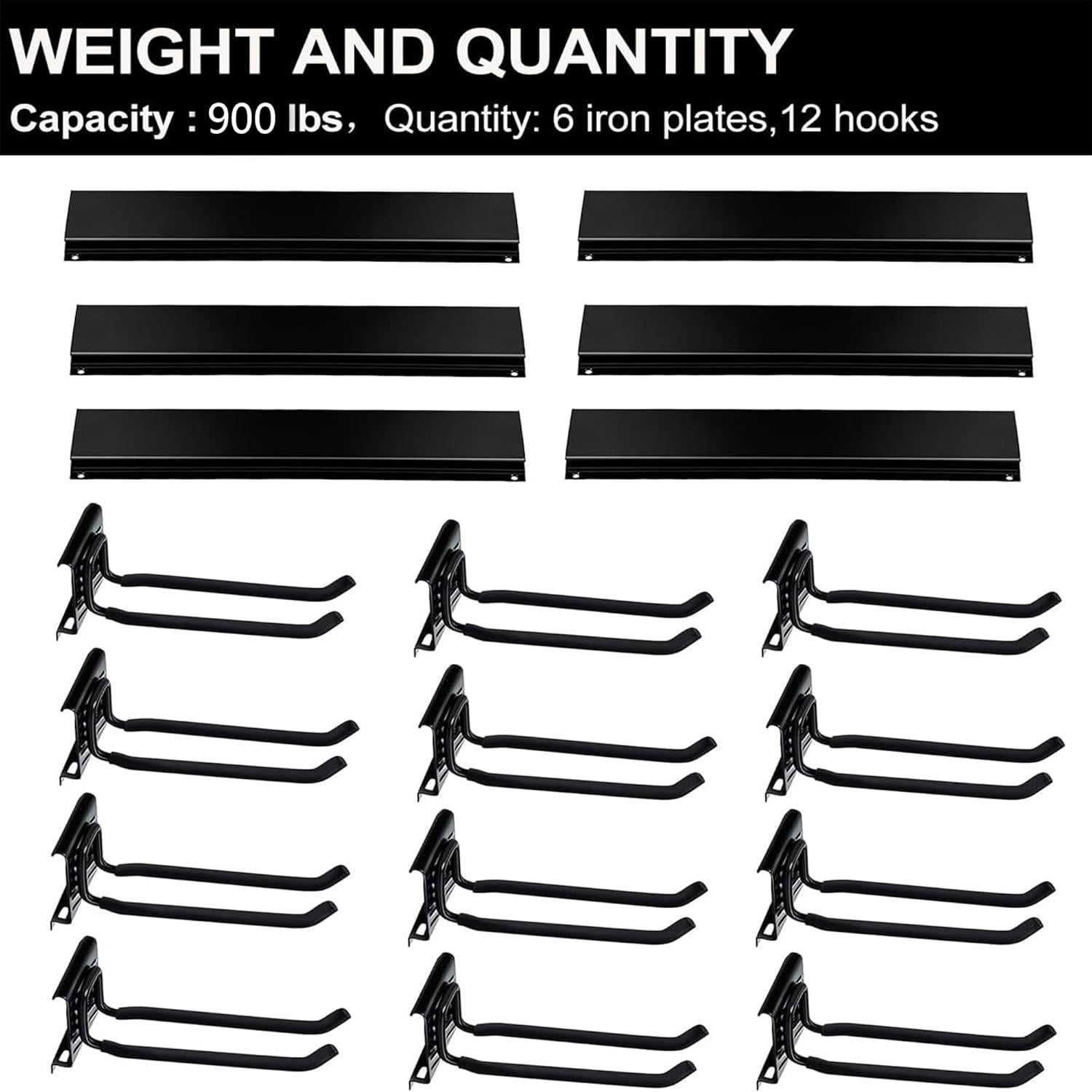 Organizador de Almacenamiento Wallmaster 12 Ganchos 243 cm