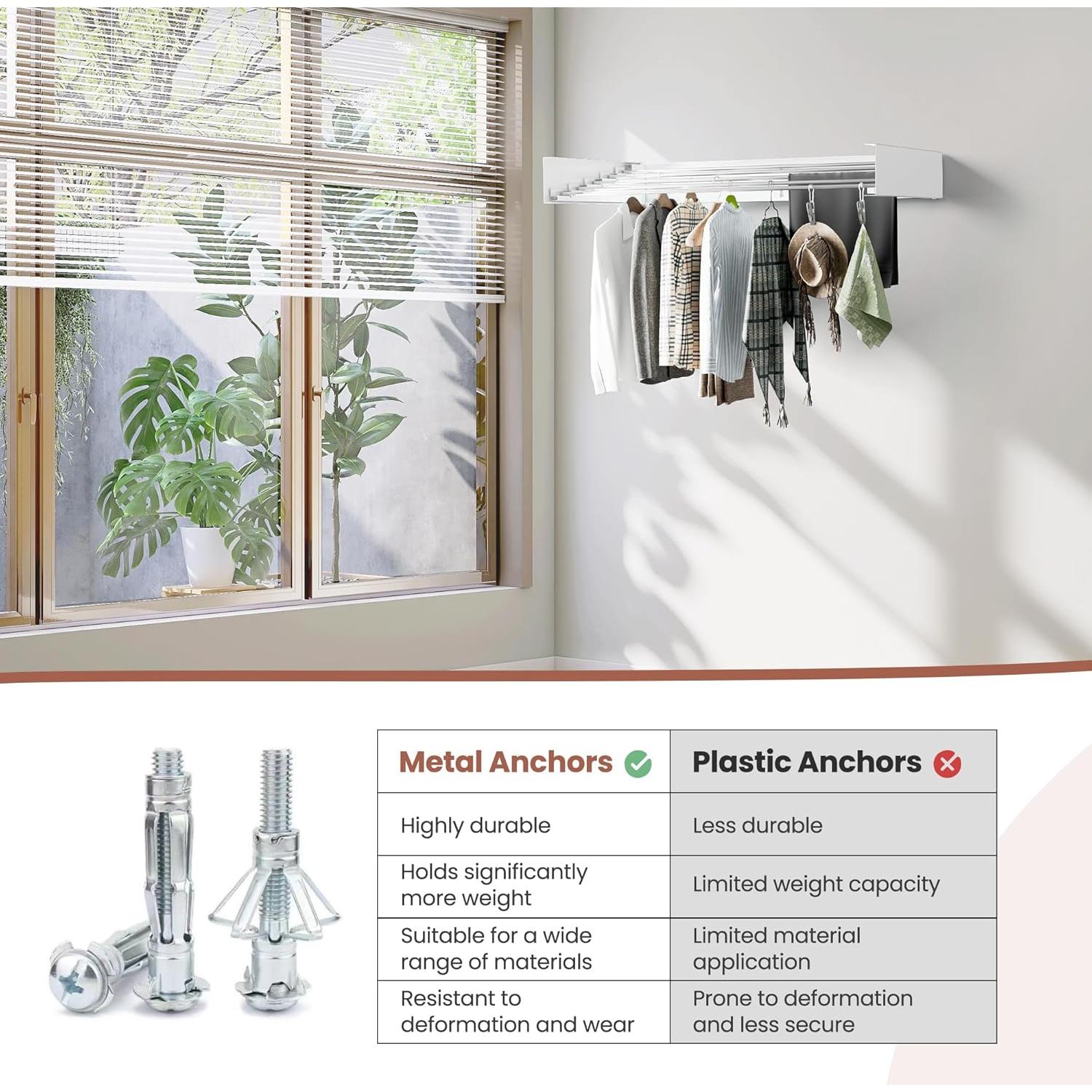 Estante de Secado Plegable Ascend Lifestyle 27 kg Blanco